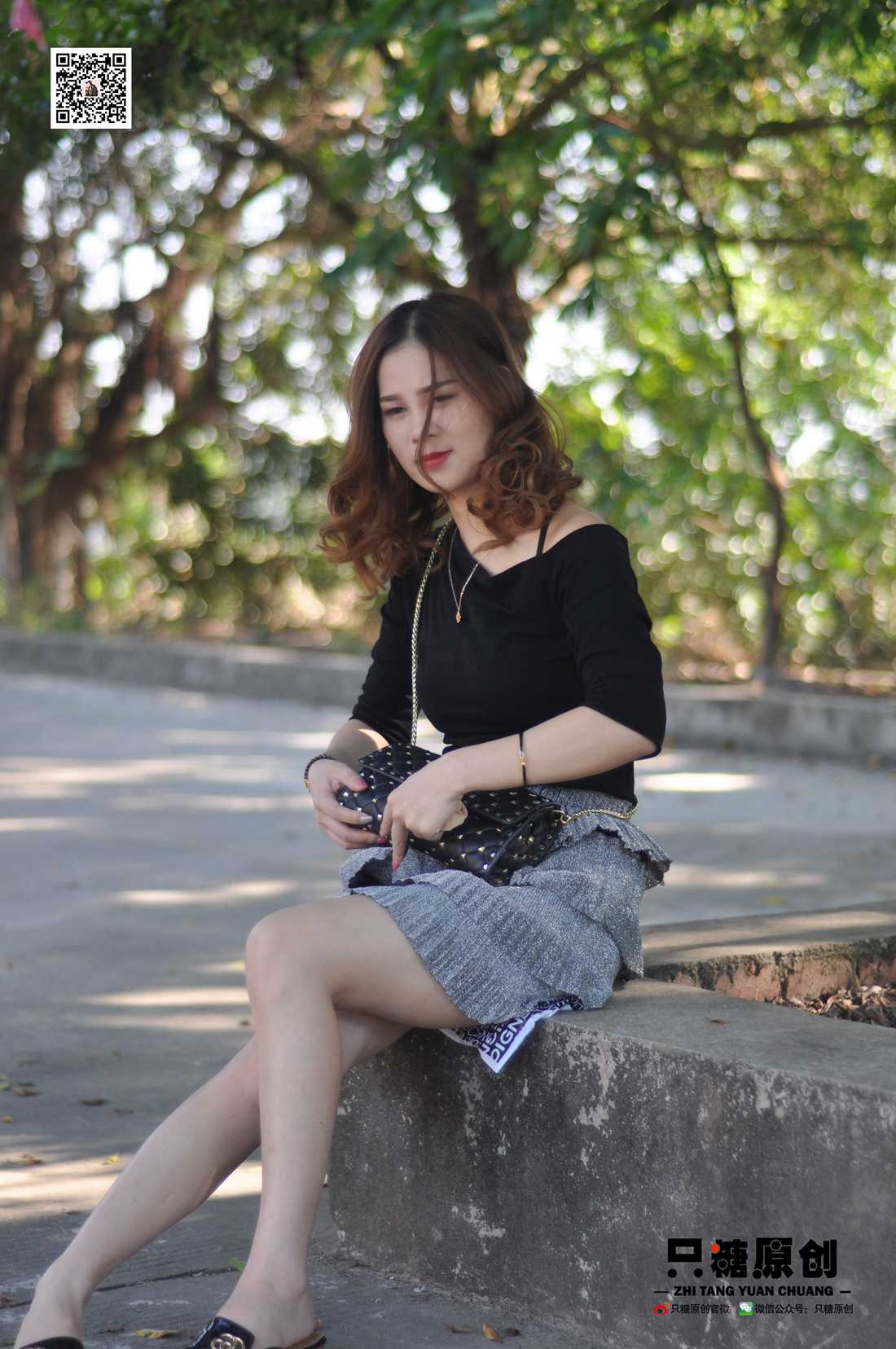 图片[58]-[只糖棉袜] NO.002 婷婷－短裙与薄棉船袜 在线浏览 – 速更版-美库