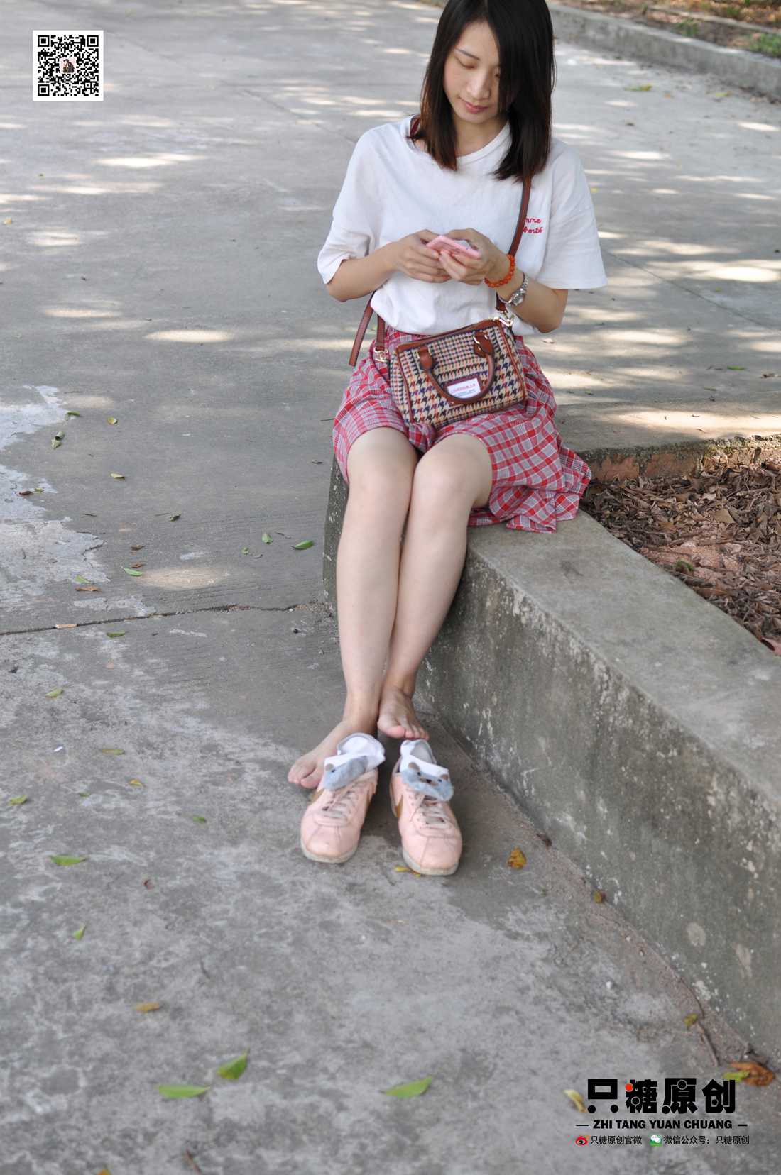 图片[108]-[只糖棉袜] NO.001 诗诗－格子裙休闲风 在线浏览 – 速更版-美库