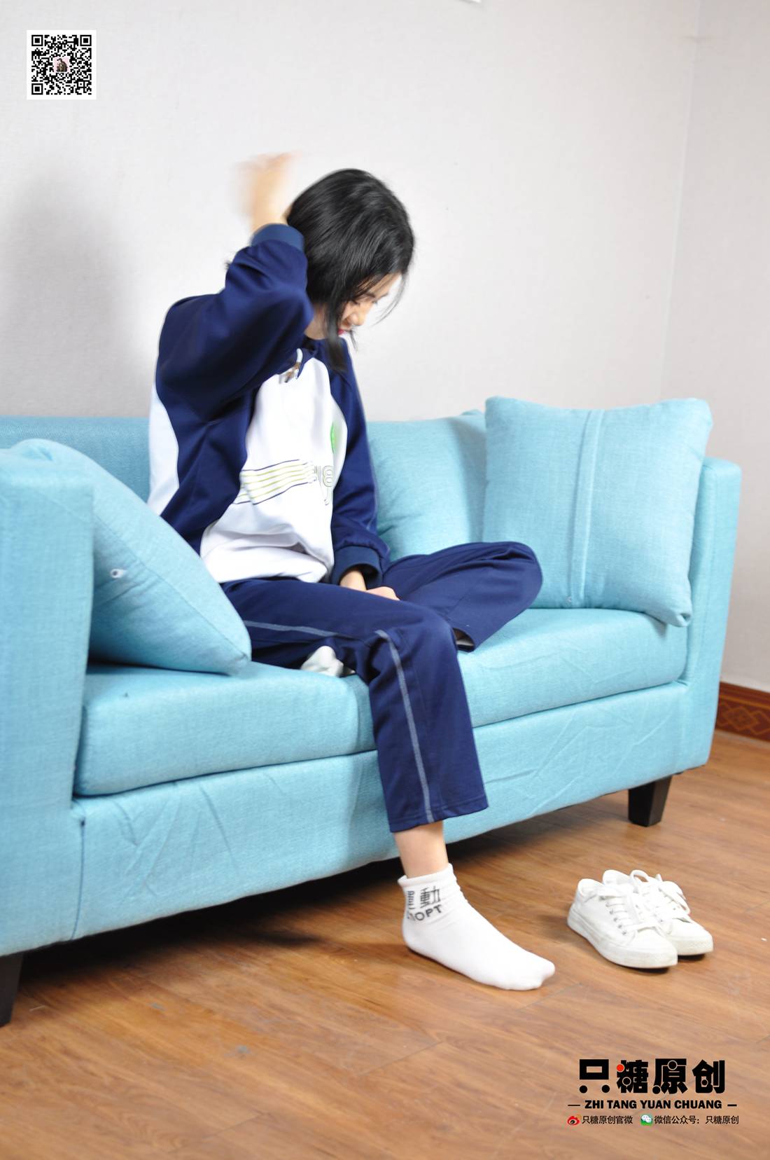 图片[7]-[只糖棉袜] NO.003 嘉欣－运动风白棉袜 在线浏览 – 速更版-美库