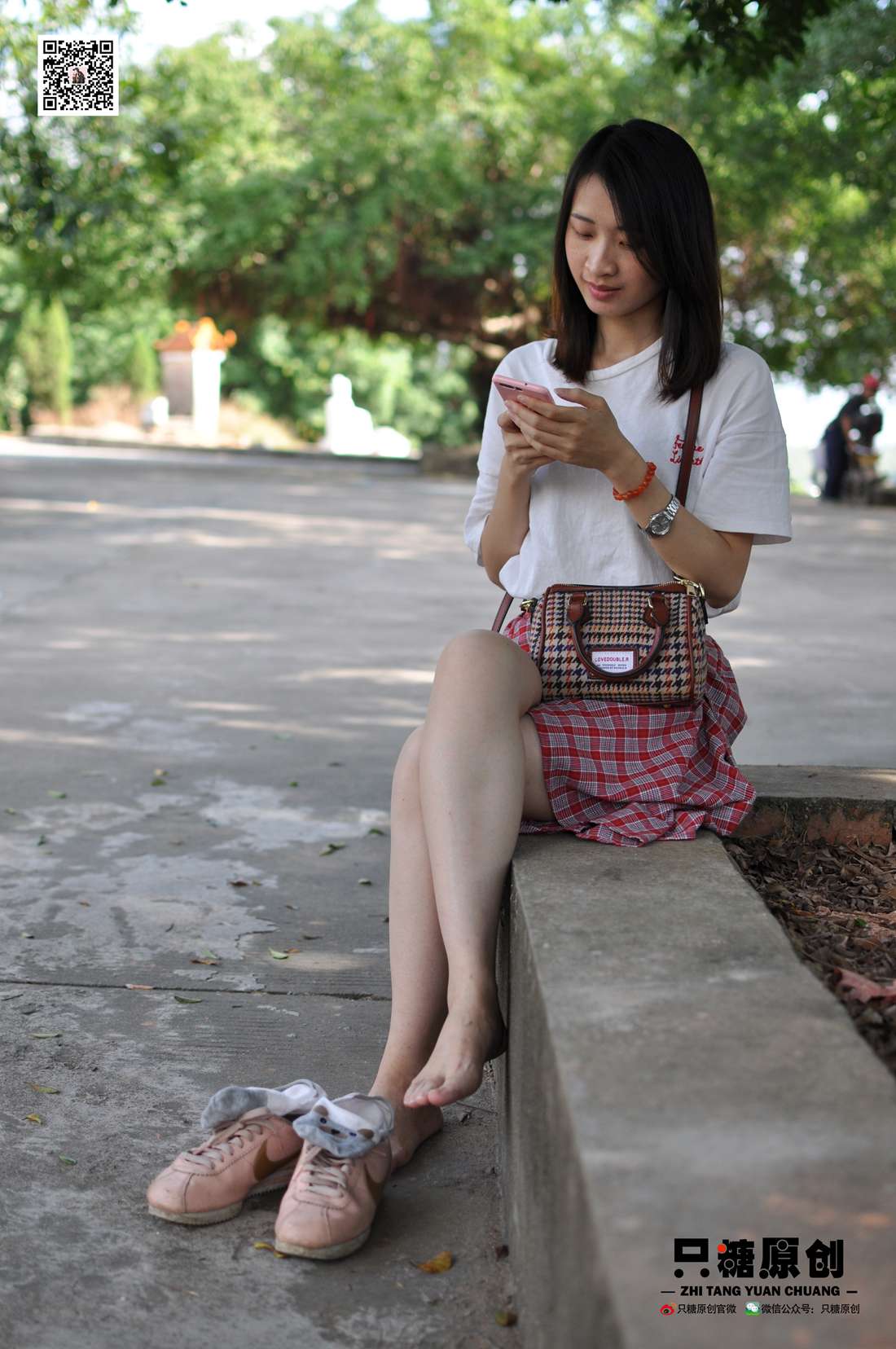 图片[46]-[只糖棉袜] NO.001 诗诗－格子裙休闲风 在线浏览 – 速更版-美库