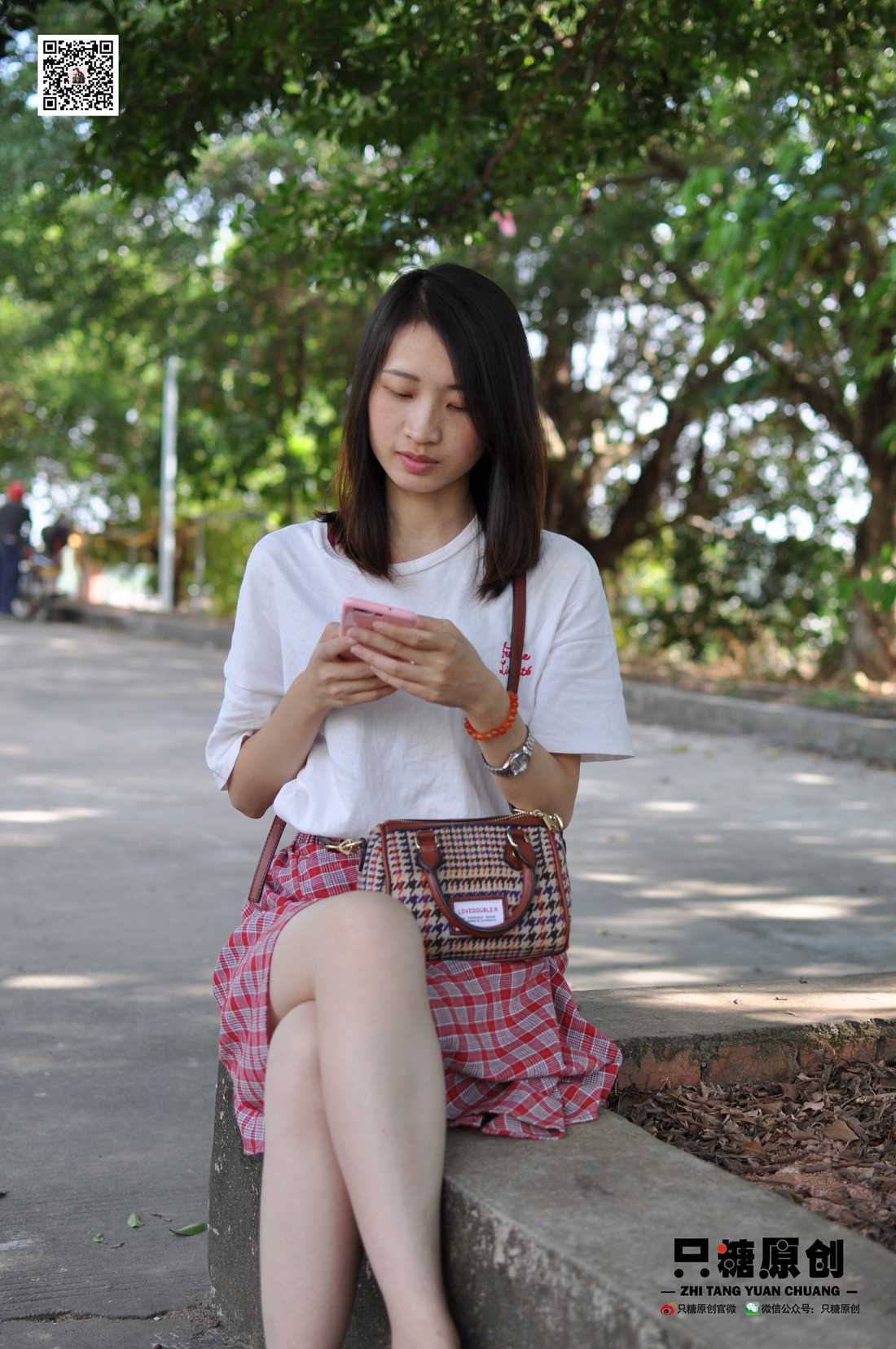 图片[106]-[只糖棉袜] NO.001 诗诗－格子裙休闲风 在线浏览 – 速更版-美库