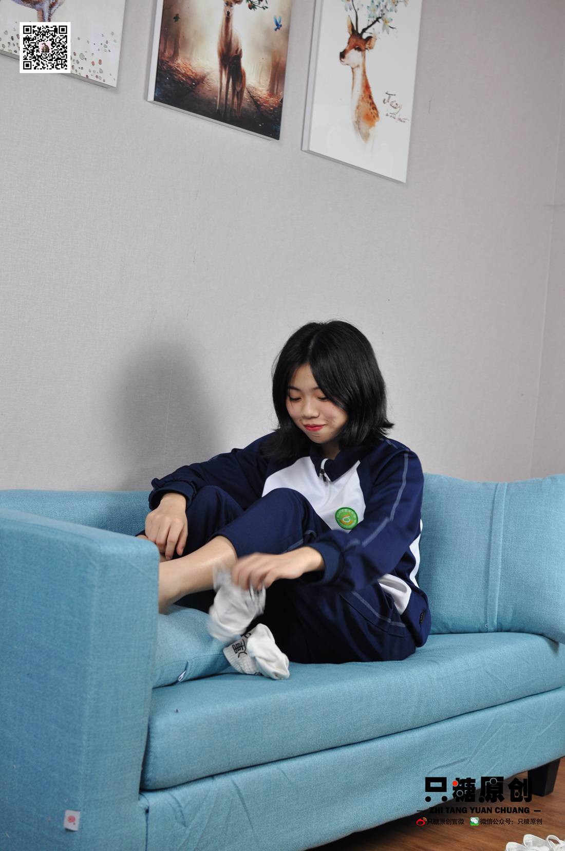 图片[12]-[只糖棉袜] NO.003 嘉欣－运动风白棉袜 在线浏览 – 速更版-美库