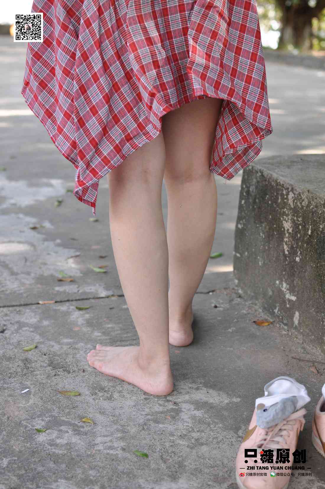 图片[190]-[只糖棉袜] NO.001 诗诗－格子裙休闲风 在线浏览 – 速更版-美库