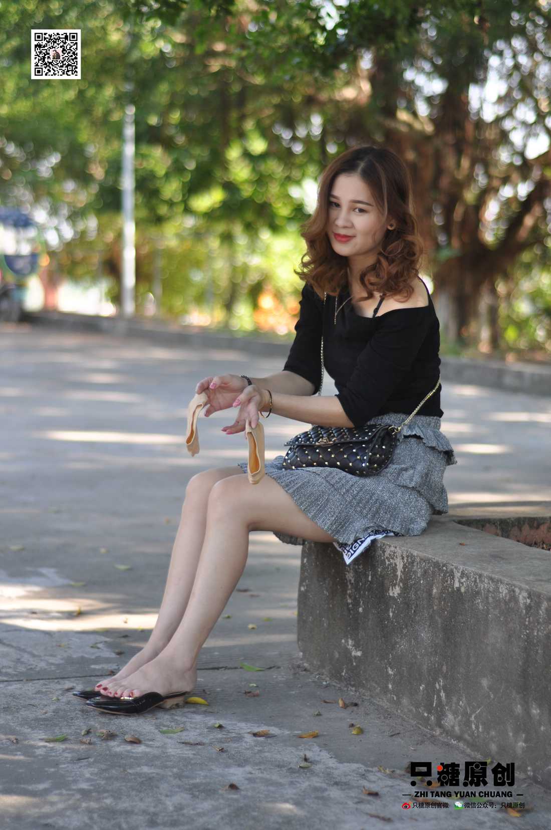 图片[77]-[只糖棉袜] NO.002 婷婷－短裙与薄棉船袜 在线浏览 – 速更版-美库