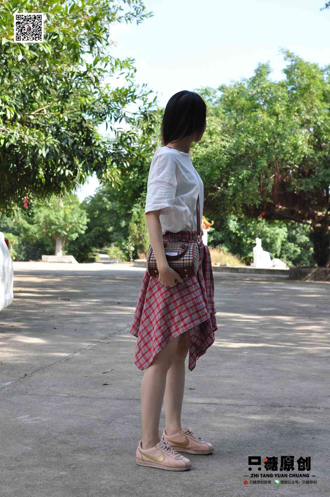 图片[195]-[只糖棉袜] NO.001 诗诗－格子裙休闲风 在线浏览 – 速更版-美库