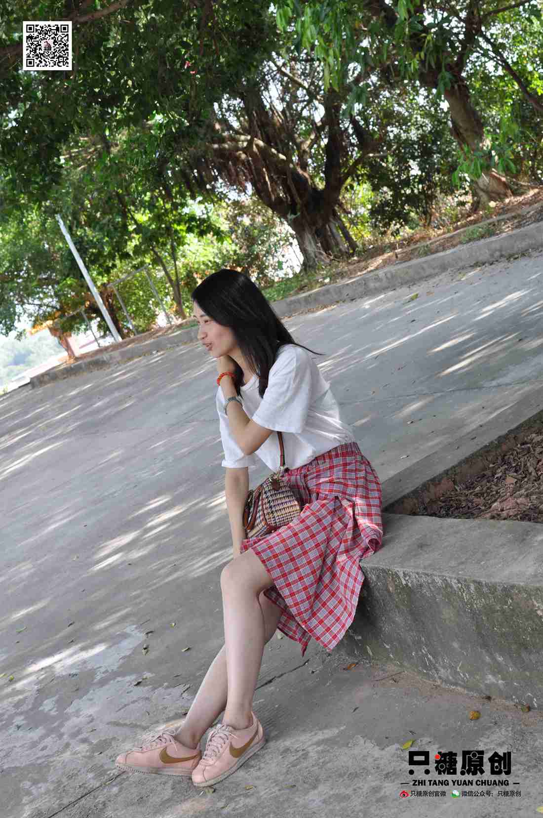 图片[3]-[只糖棉袜] NO.001 诗诗－格子裙休闲风 在线浏览 – 速更版-美库