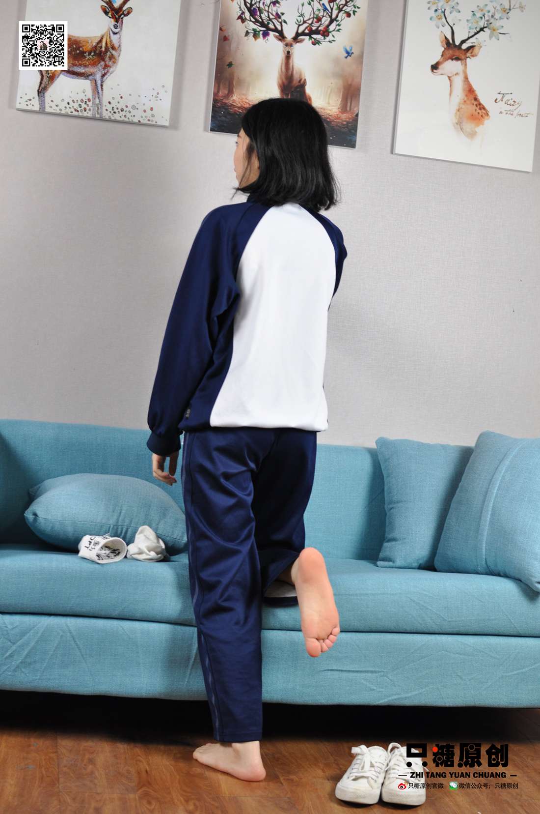 图片[150]-[只糖棉袜] NO.003 嘉欣－运动风白棉袜 在线浏览 – 速更版-美库