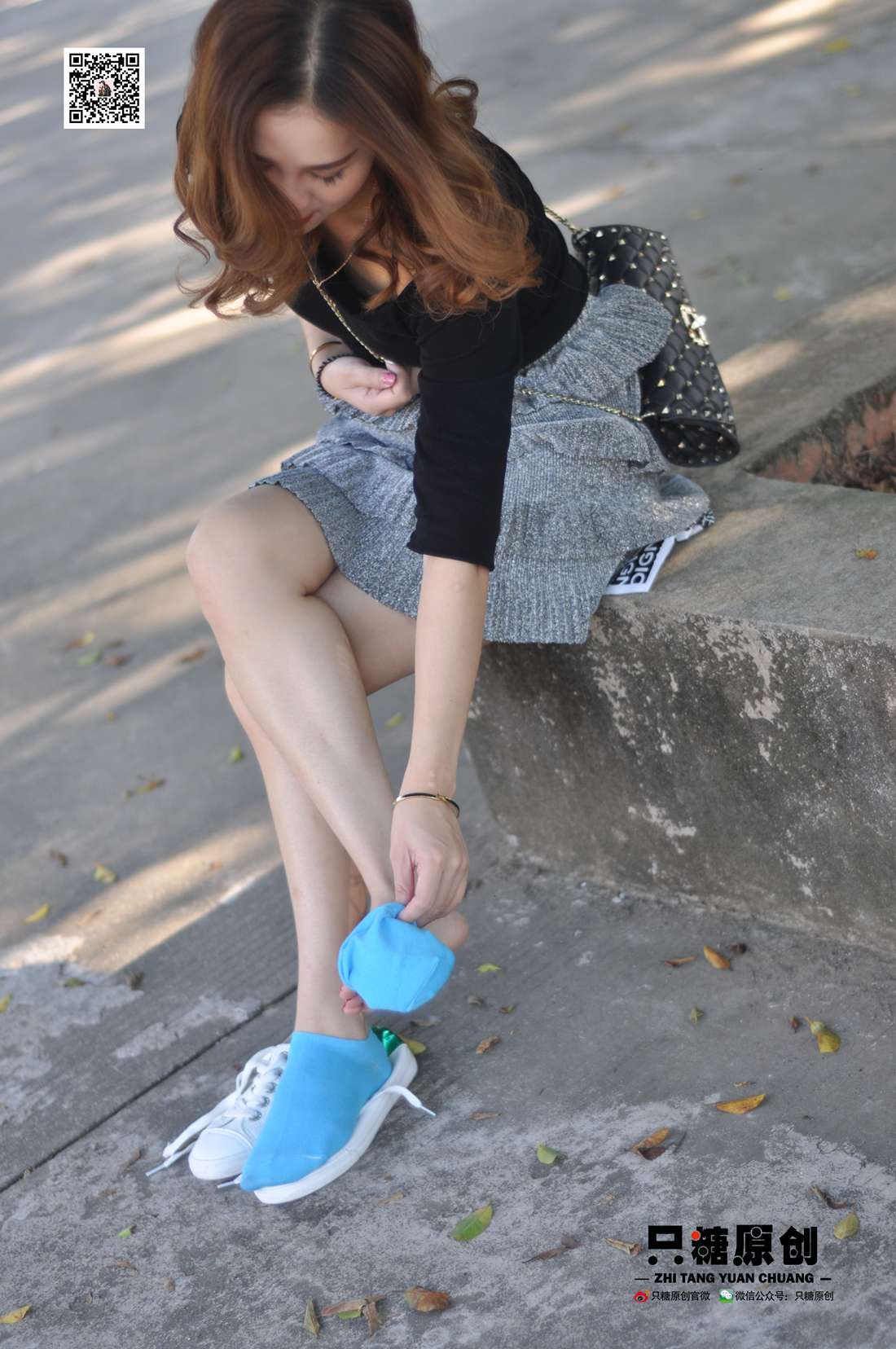 图片[21]-[只糖棉袜] NO.008 婷婷－小白鞋里的一抹蓝 在线浏览 – 速更版-美库