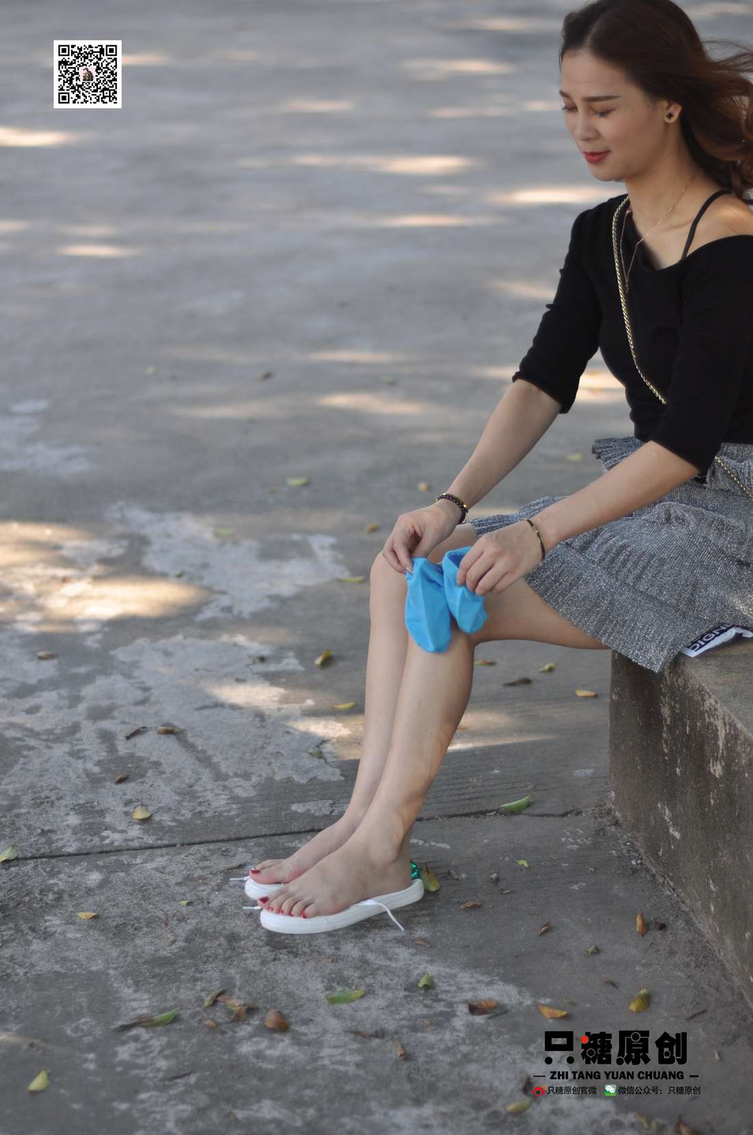图片[20]-[只糖棉袜] NO.008 婷婷－小白鞋里的一抹蓝 在线浏览 – 速更版-美库