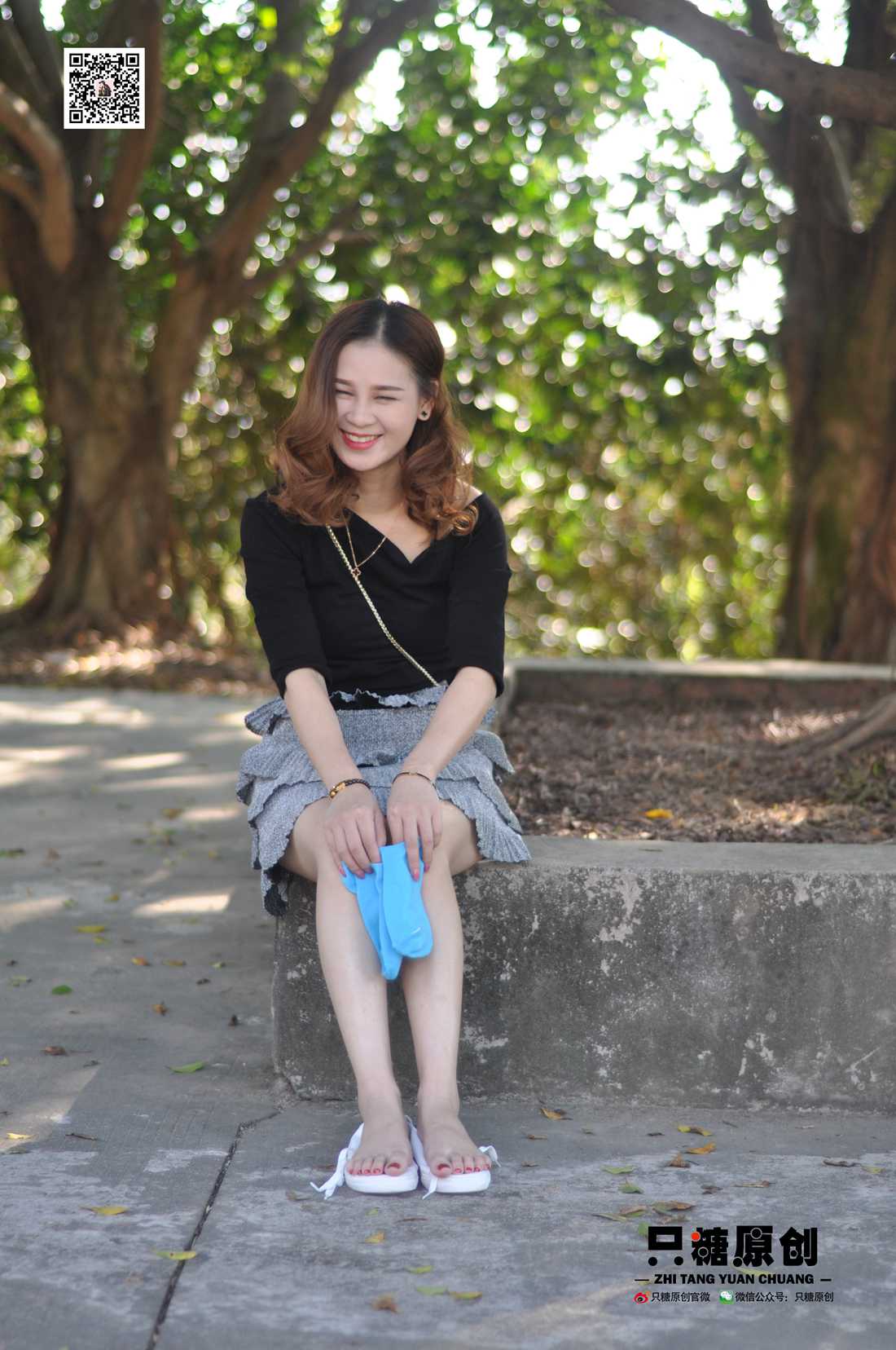 图片[14]-[只糖棉袜] NO.008 婷婷－小白鞋里的一抹蓝 在线浏览 – 速更版-美库