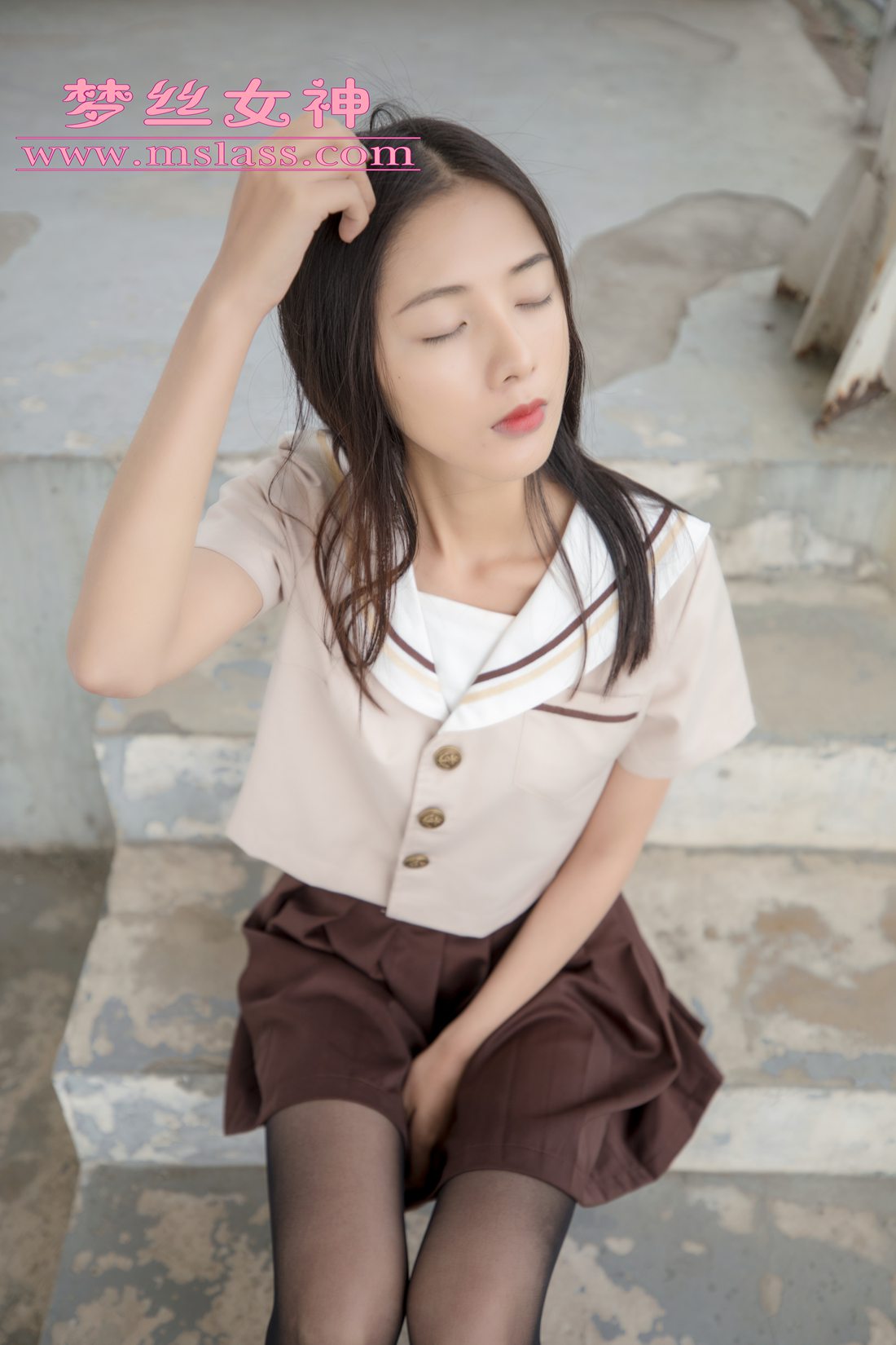 图片[40]-[MSLASS梦丝女神] 2019.05.03 雪馨 学院的JK黑丝袜 在线浏览 – 速更版-美库