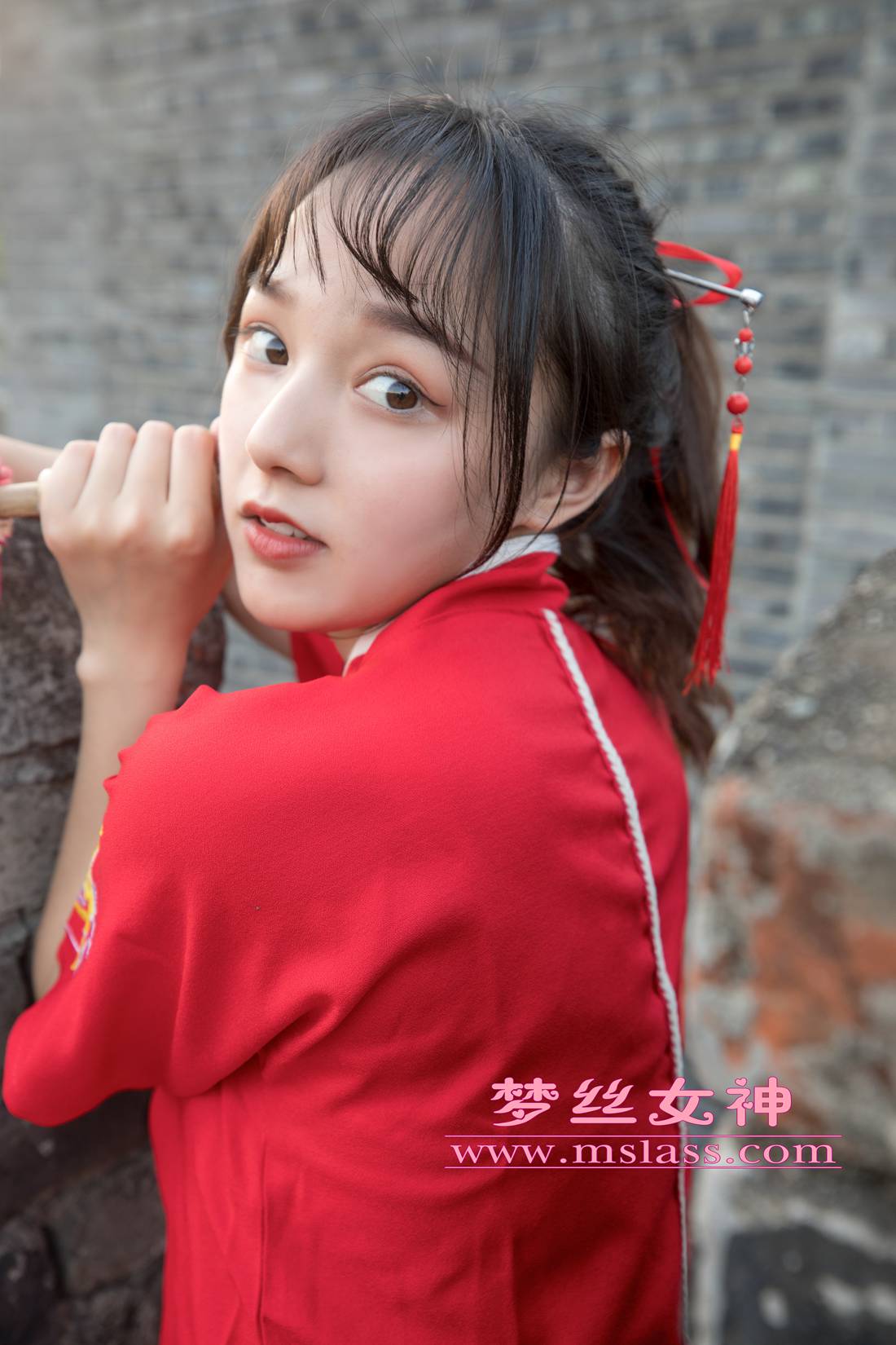 图片[65]-[MSLASS梦丝女神] 2019.05.06 玥玥 长城古风少女 在线浏览 – 速更版-美库