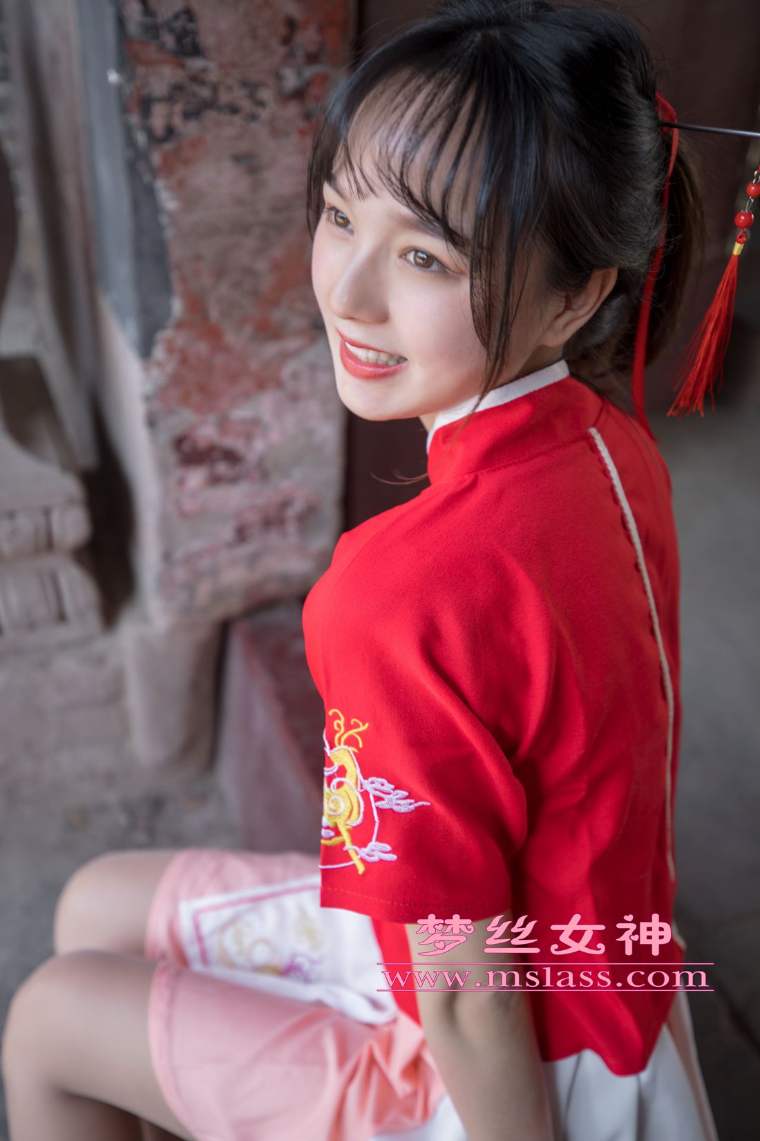 图片[3]-[MSLASS梦丝女神] 2019.05.06 玥玥 长城古风少女 在线浏览 – 速更版-美库