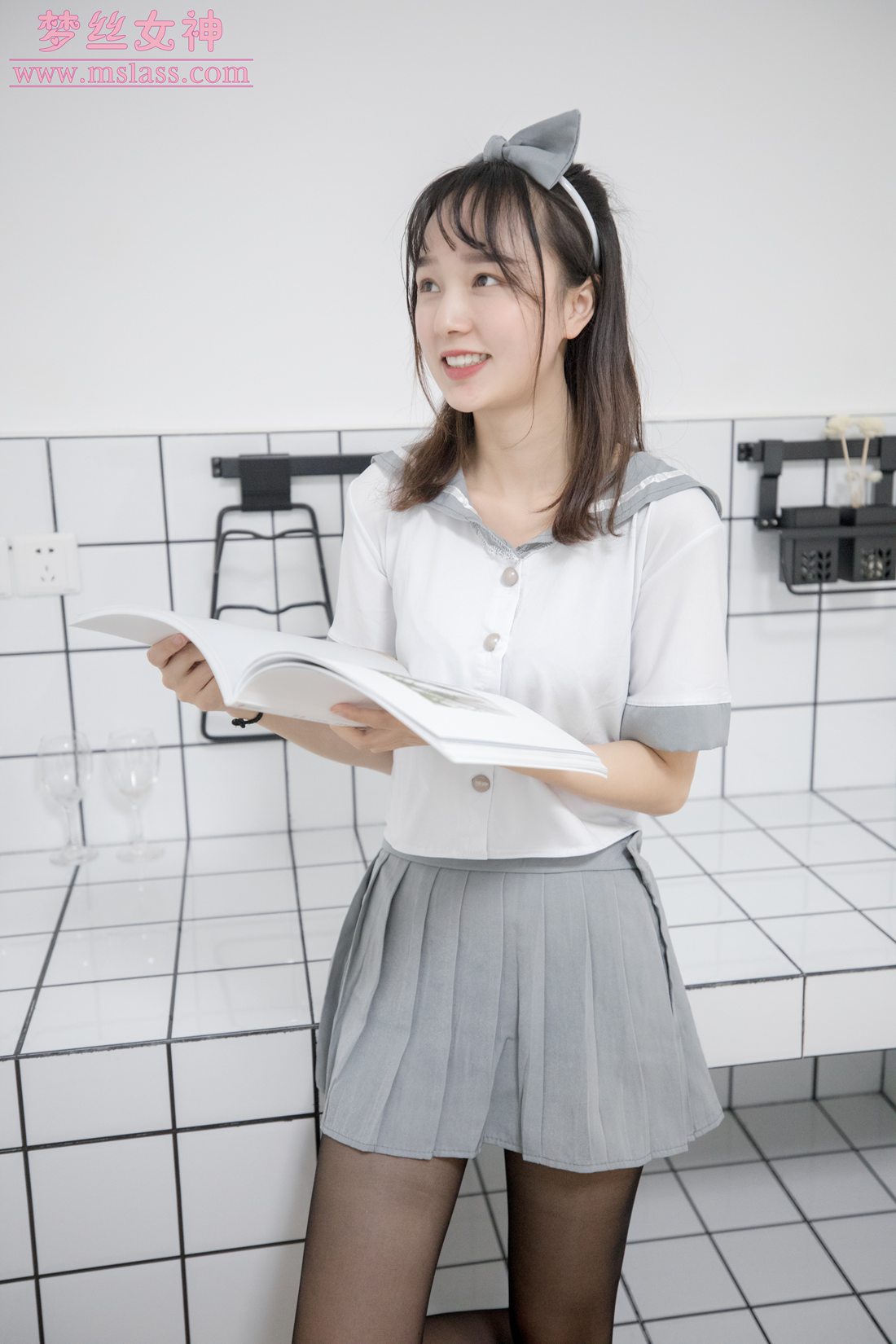 图片[20]-[MSLASS梦丝女神] 2019.07.24 玥玥 白色空间（黑） 在线浏览 – 速更版-美库