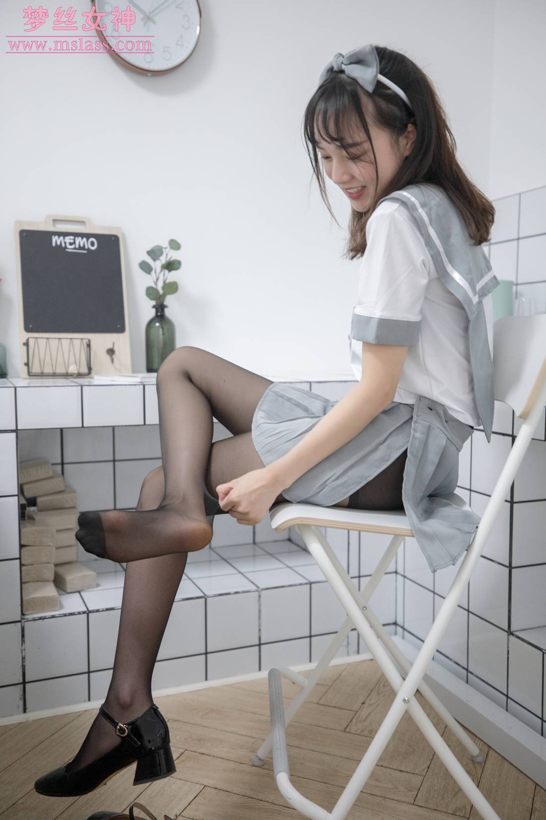 图片[62]-[MSLASS梦丝女神] 2019.07.24 玥玥 白色空间（黑） 在线浏览 – 速更版-美库