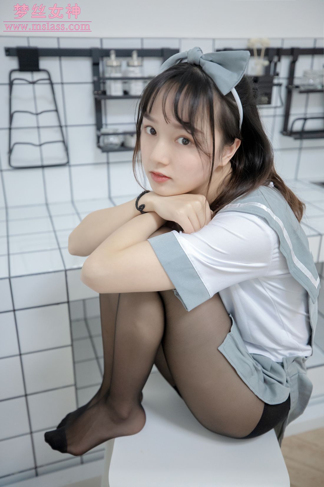 图片[18]-[MSLASS梦丝女神] 2019.07.24 玥玥 白色空间（黑） 在线浏览 – 速更版-美库