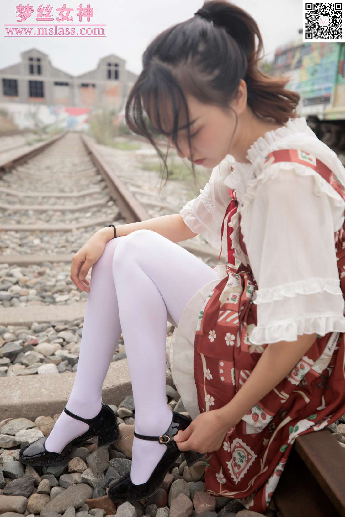 图片[26]-[MSLASS梦丝女神] 2019.10.27 玥玥 白丝洛丽塔 在线浏览 – 速更版-美库