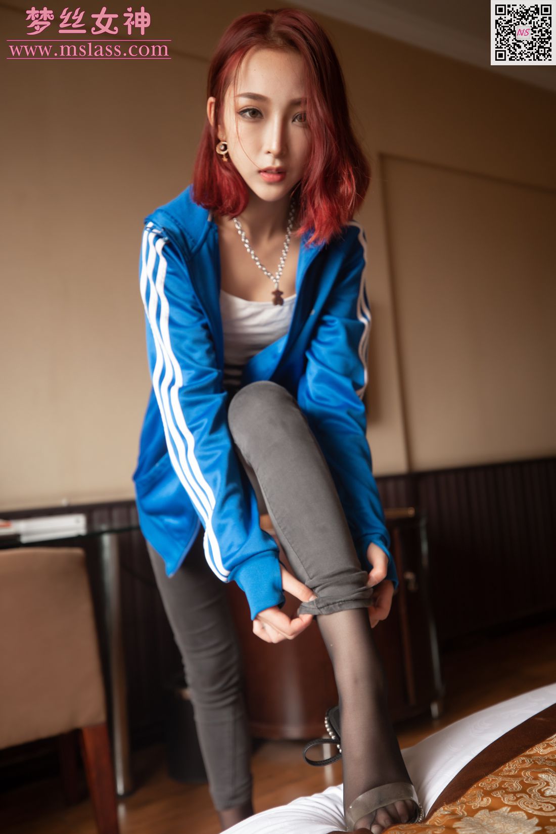 图片[6]-[MSLASS梦丝女神] 2019.10.12 乔儿回忆的校服（黑色版） 在线浏览 – 速更版-美库