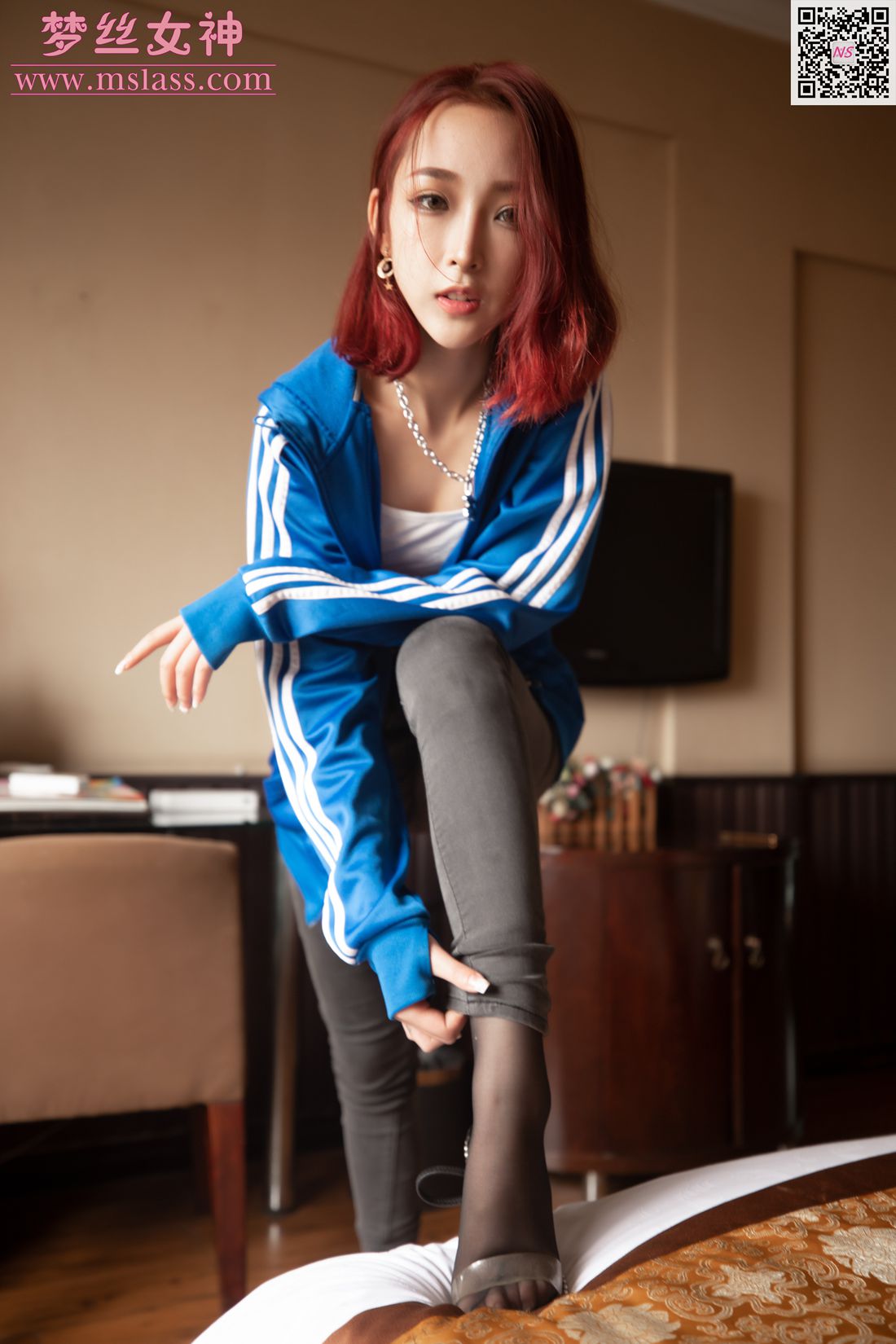 图片[40]-[MSLASS梦丝女神] 2019.10.12 乔儿回忆的校服（黑色版） 在线浏览 – 速更版-美库