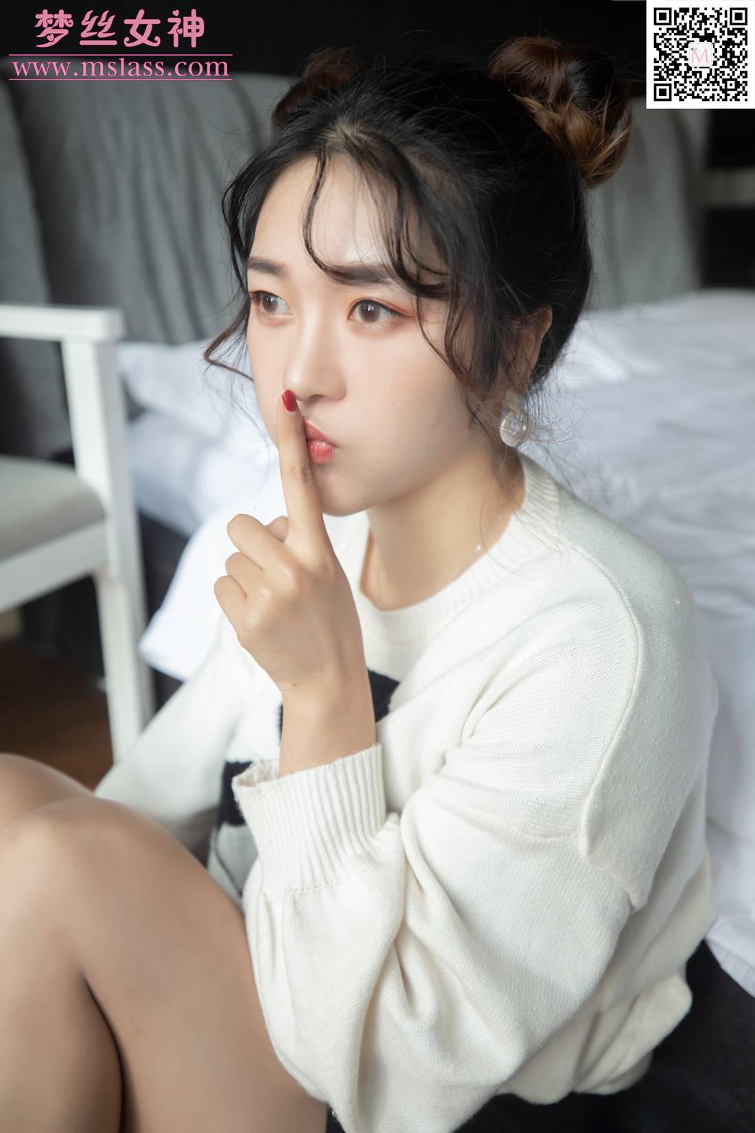 图片[20]-[MSLASS梦丝女神] 2019.11.12 雨晨 白卫衣下的美 在线浏览 – 速更版-美库