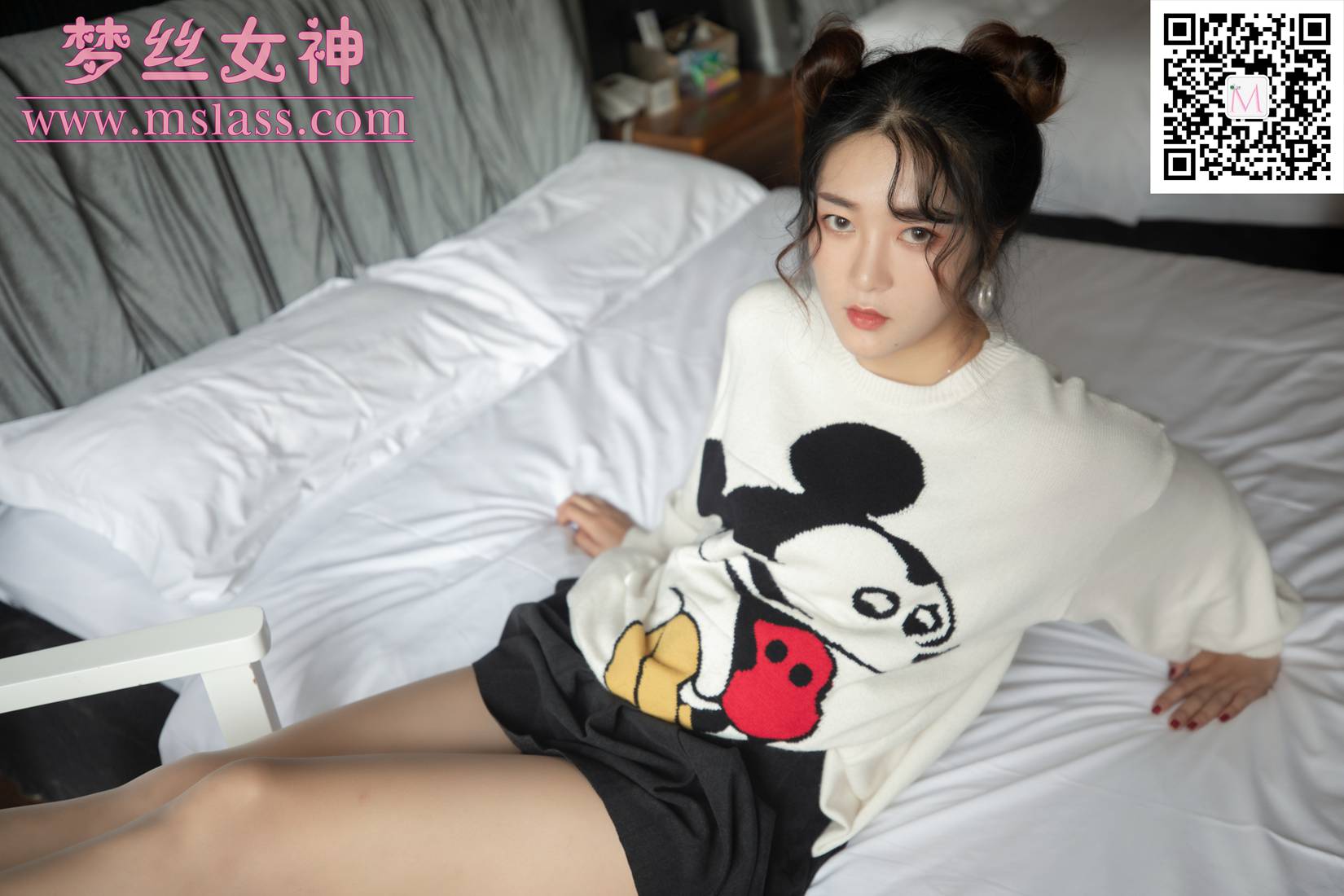 图片[4]-[MSLASS梦丝女神] 2019.11.12 雨晨 白卫衣下的美 在线浏览 – 速更版-美库