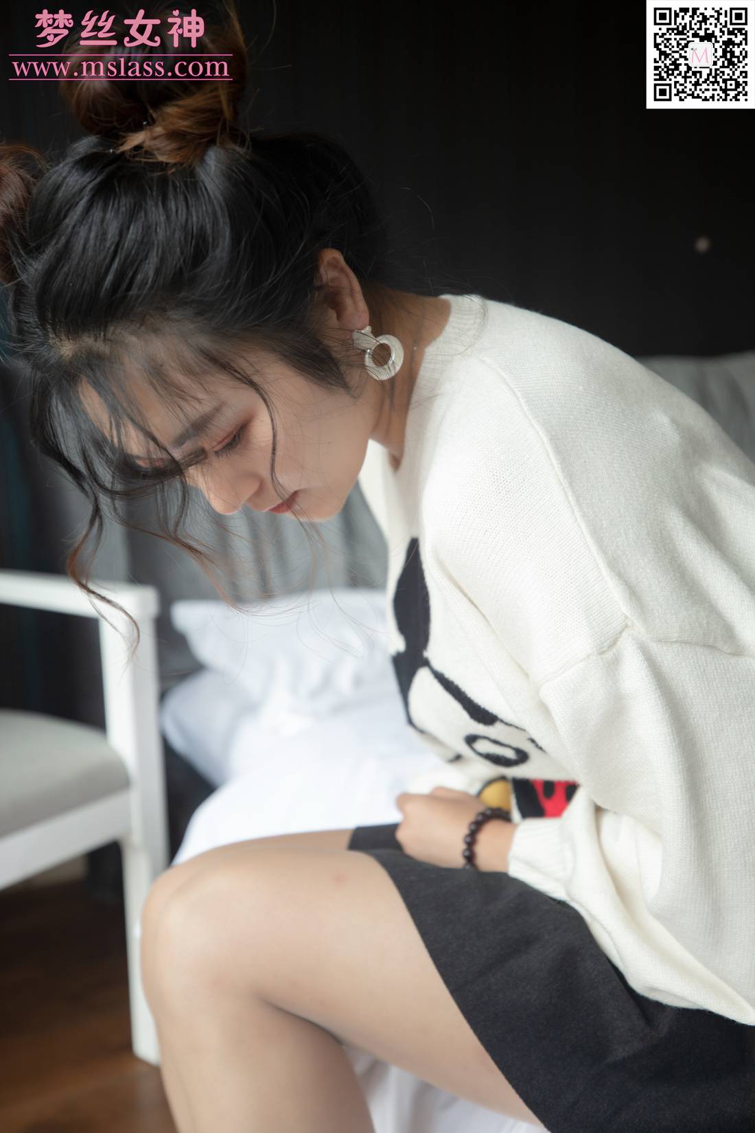 图片[25]-[MSLASS梦丝女神] 2019.11.12 雨晨 白卫衣下的美 在线浏览 – 速更版-美库