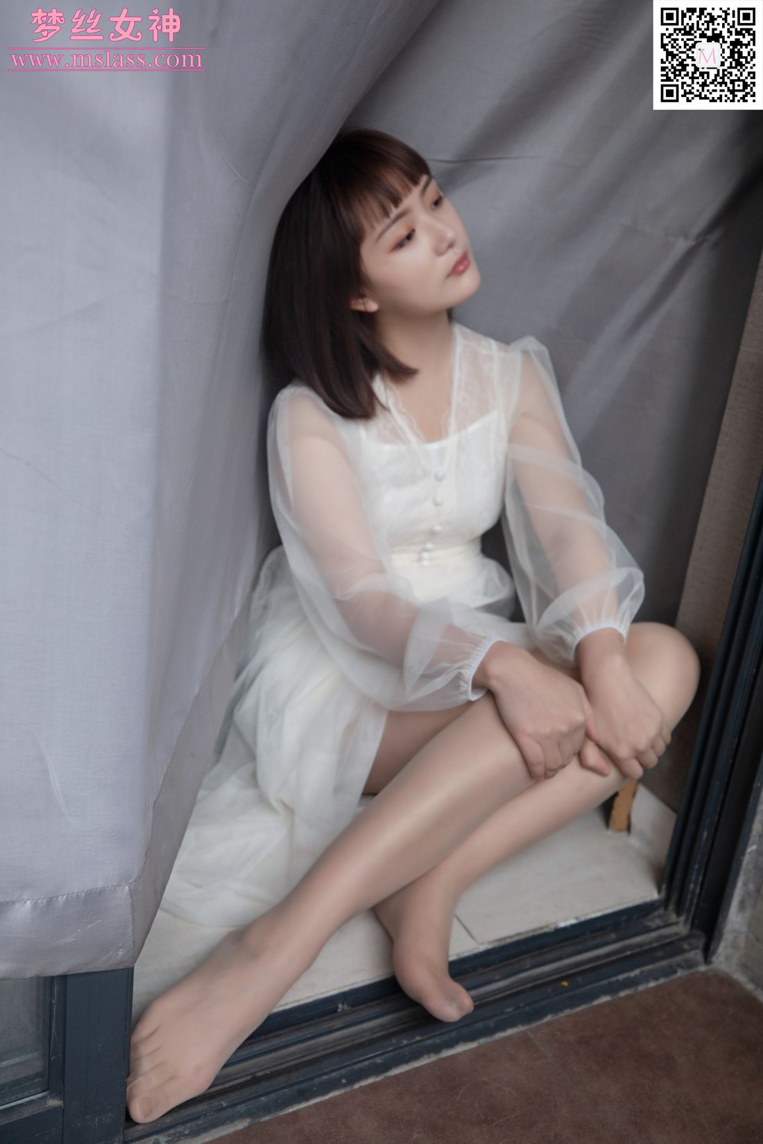 图片[54]-[MSLASS梦丝女神] 2019.11.23 莎莎 透明白纱裙 在线浏览 – 速更版-美库