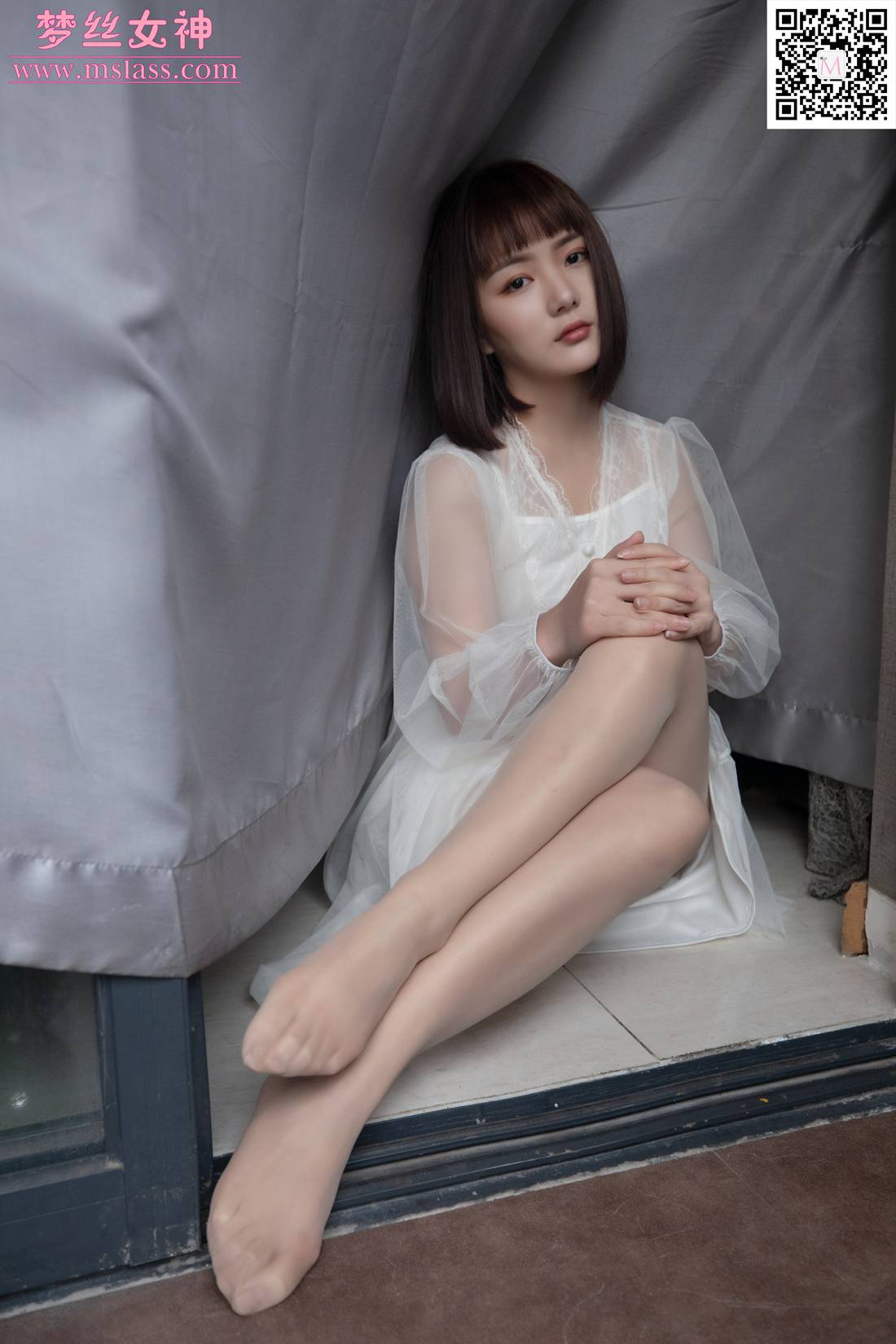 图片[6]-[MSLASS梦丝女神] 2019.11.23 莎莎 透明白纱裙 在线浏览 – 速更版-美库