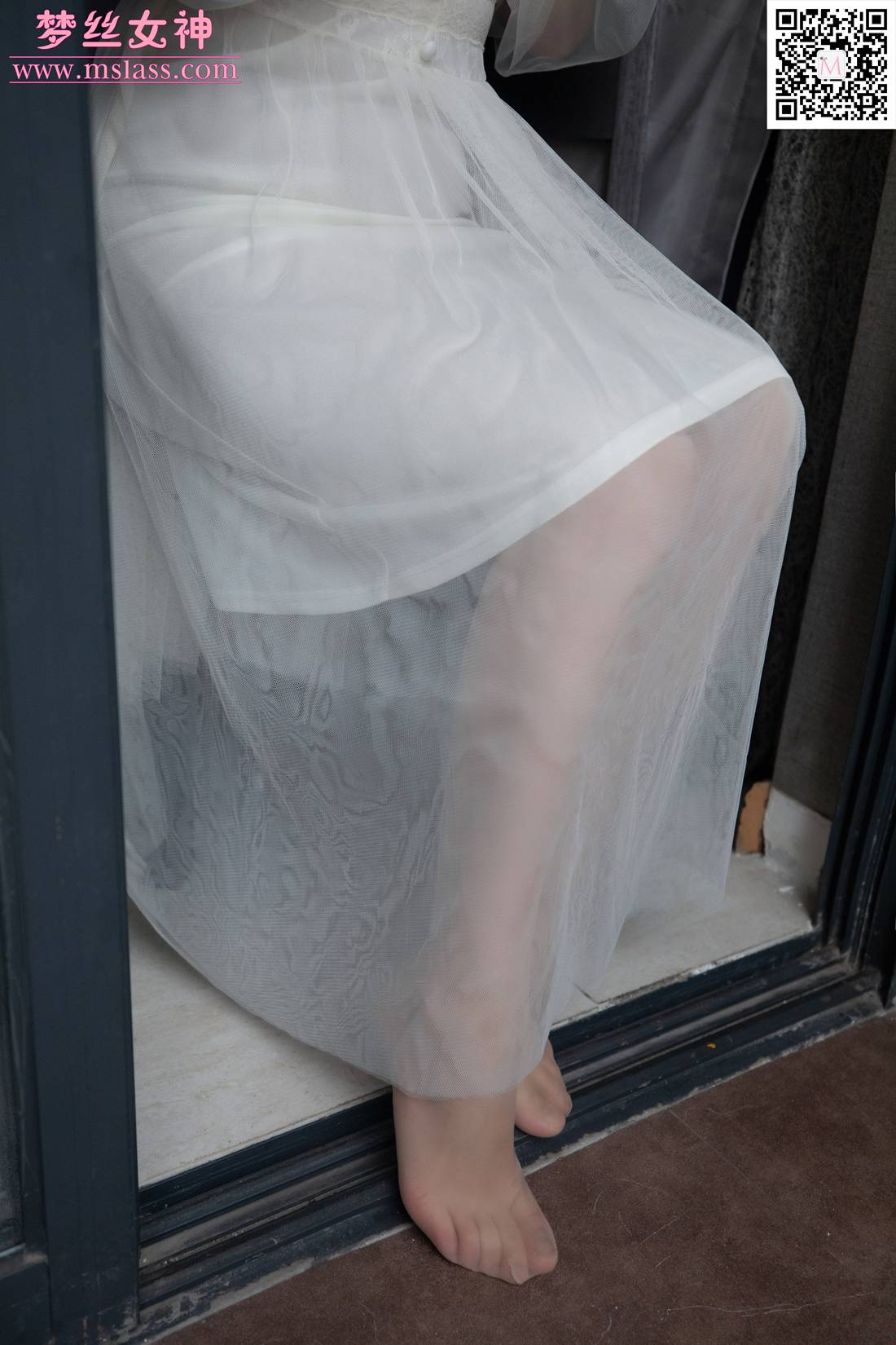 图片[39]-[MSLASS梦丝女神] 2019.11.23 莎莎 透明白纱裙 在线浏览 – 速更版-美库