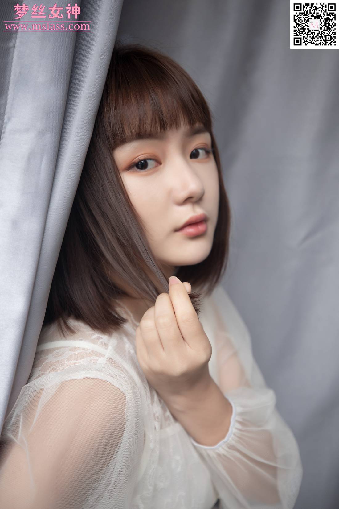 图片[5]-[MSLASS梦丝女神] 2019.11.23 莎莎 透明白纱裙 在线浏览 – 速更版-美库