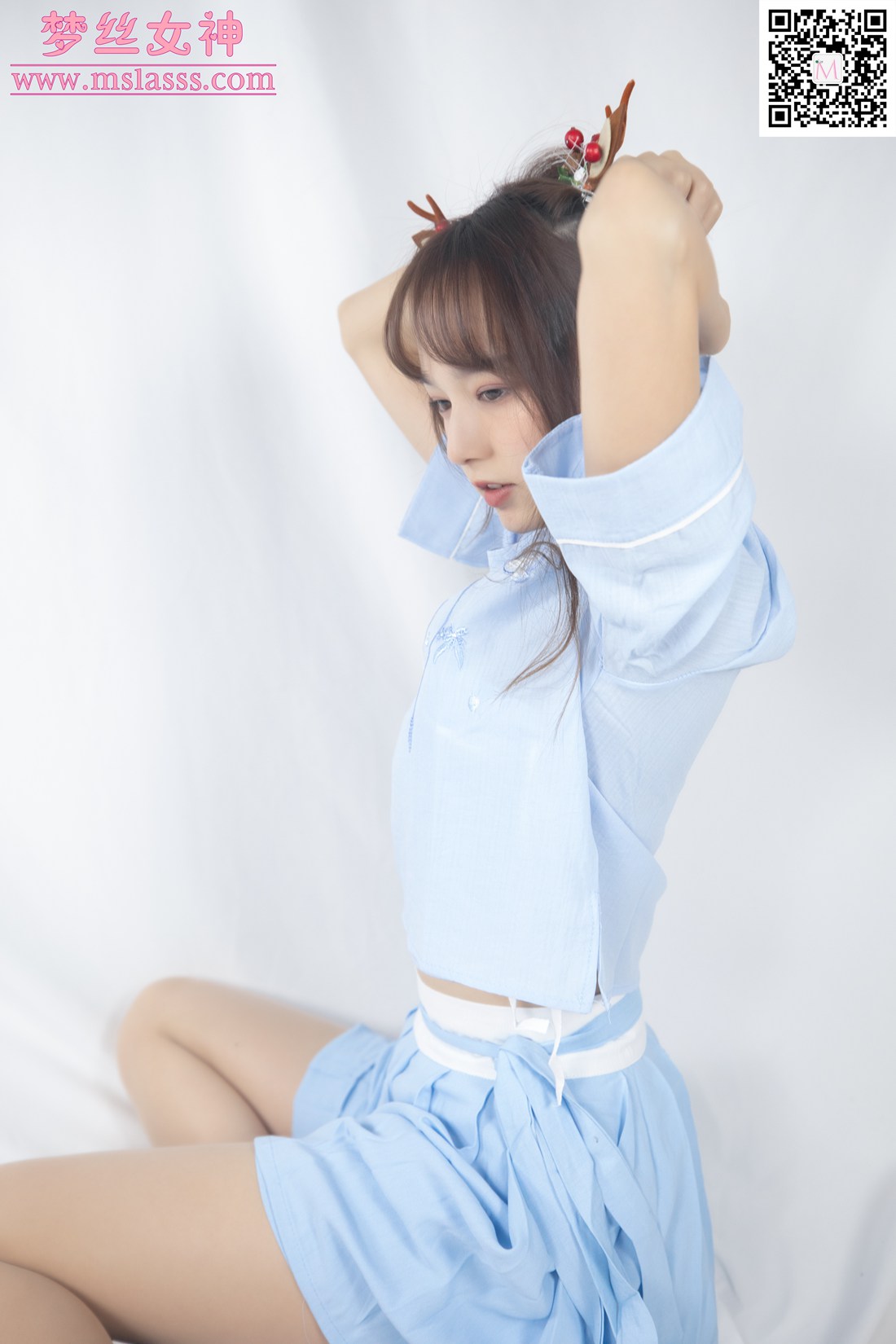 图片[15]-[MSLASS梦丝女神] 2020.01.01 玥玥 蓝色仙女古装 在线浏览 – 速更版-美库