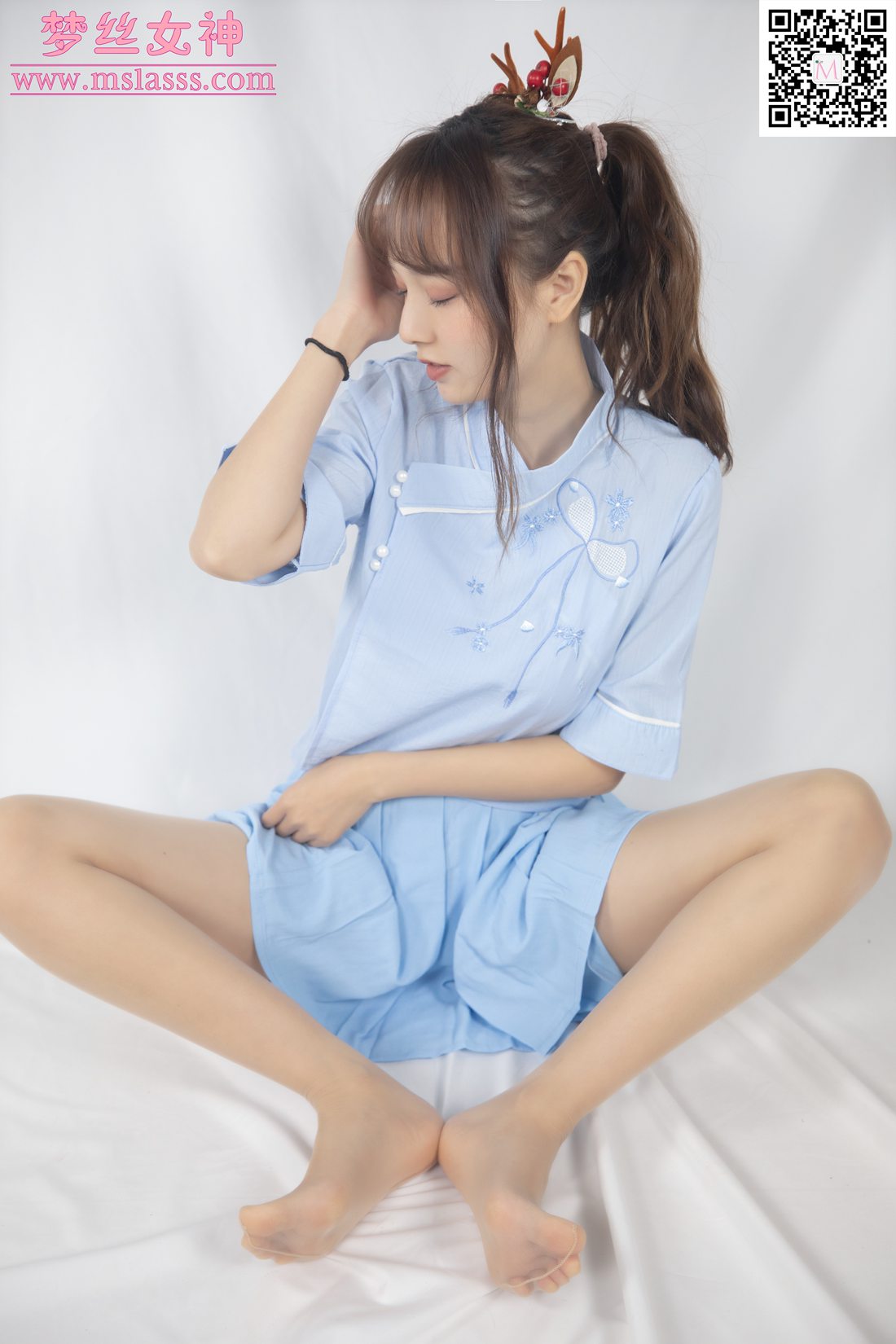 图片[23]-[MSLASS梦丝女神] 2020.01.01 玥玥 蓝色仙女古装 在线浏览 – 速更版-美库