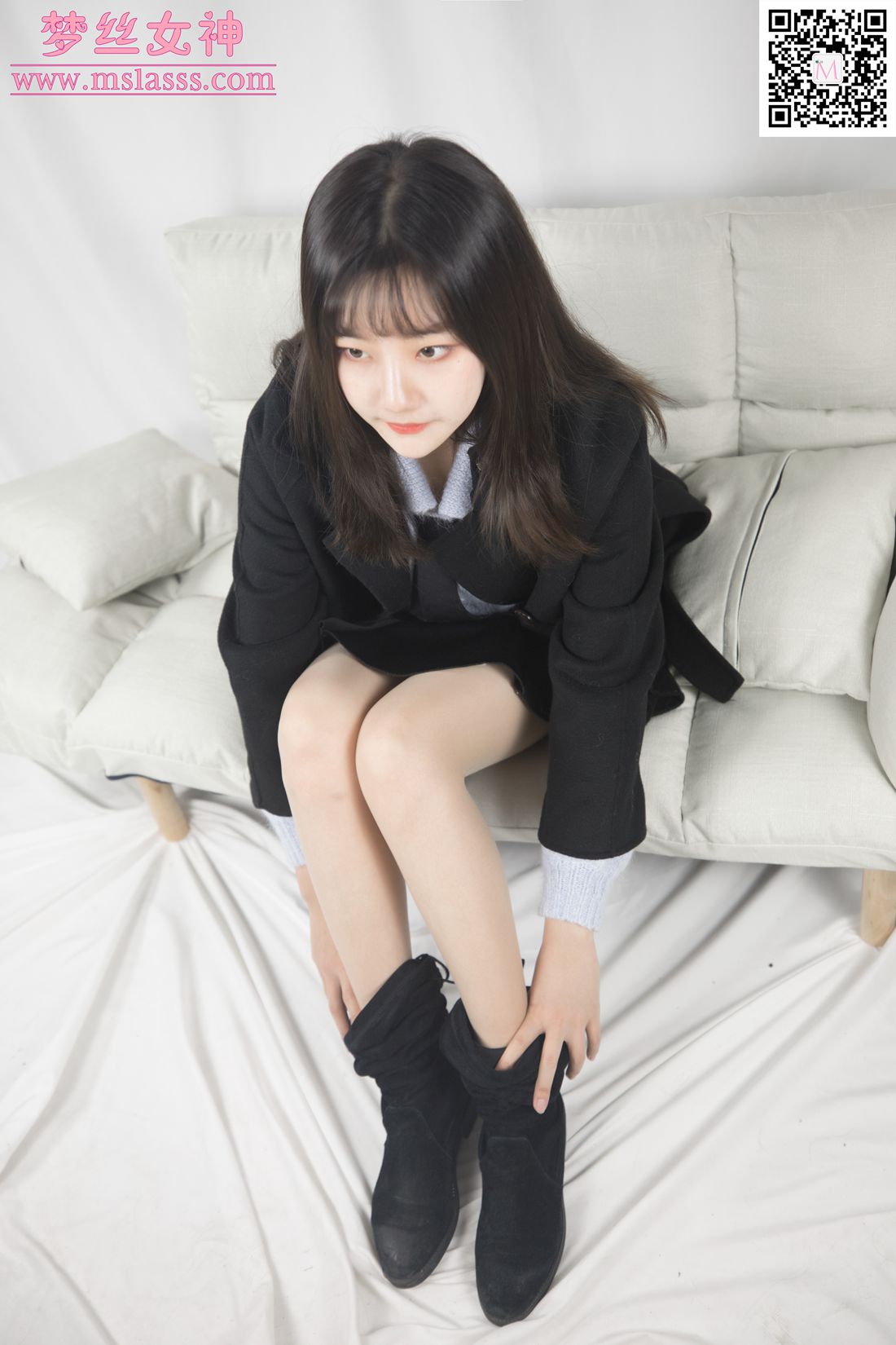 图片[51]-[MSLASS梦丝女神] 2020.01.07 小盐 黑风衣下的美腿 在线浏览 – 速更版-美库