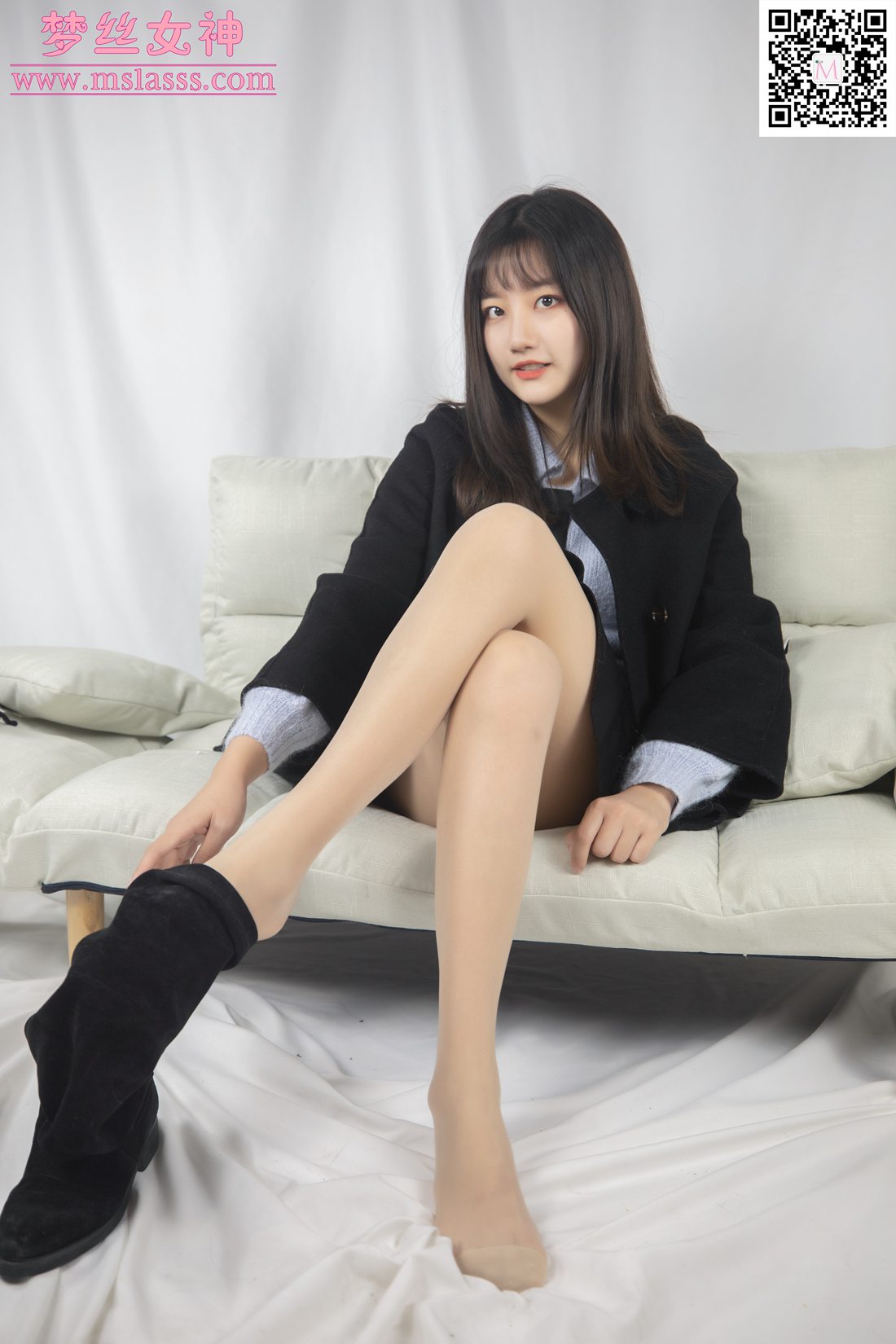 图片[21]-[MSLASS梦丝女神] 2020.01.07 小盐 黑风衣下的美腿 在线浏览 – 速更版-美库