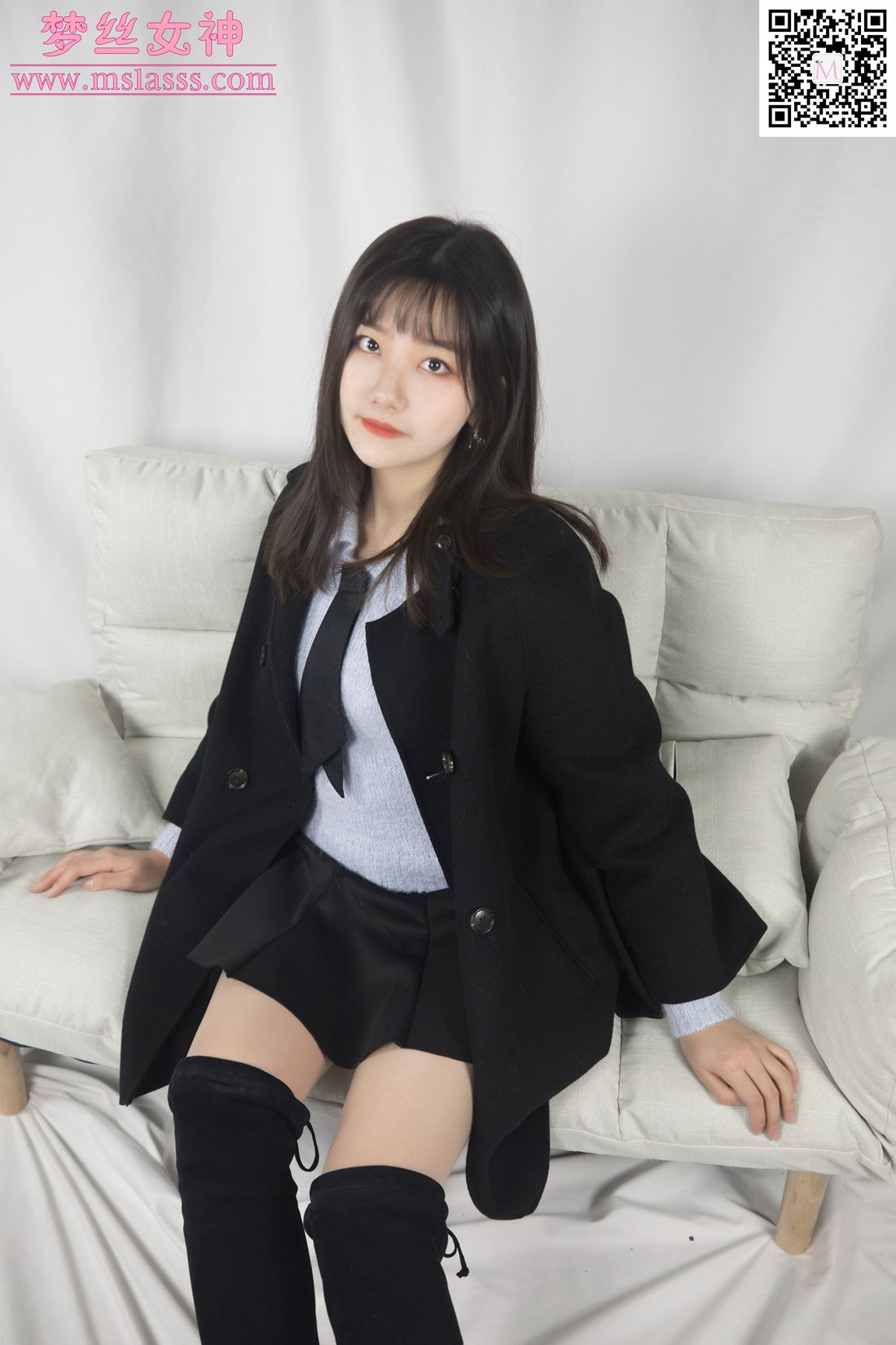 图片[24]-[MSLASS梦丝女神] 2020.01.07 小盐 黑风衣下的美腿 在线浏览 – 速更版-美库