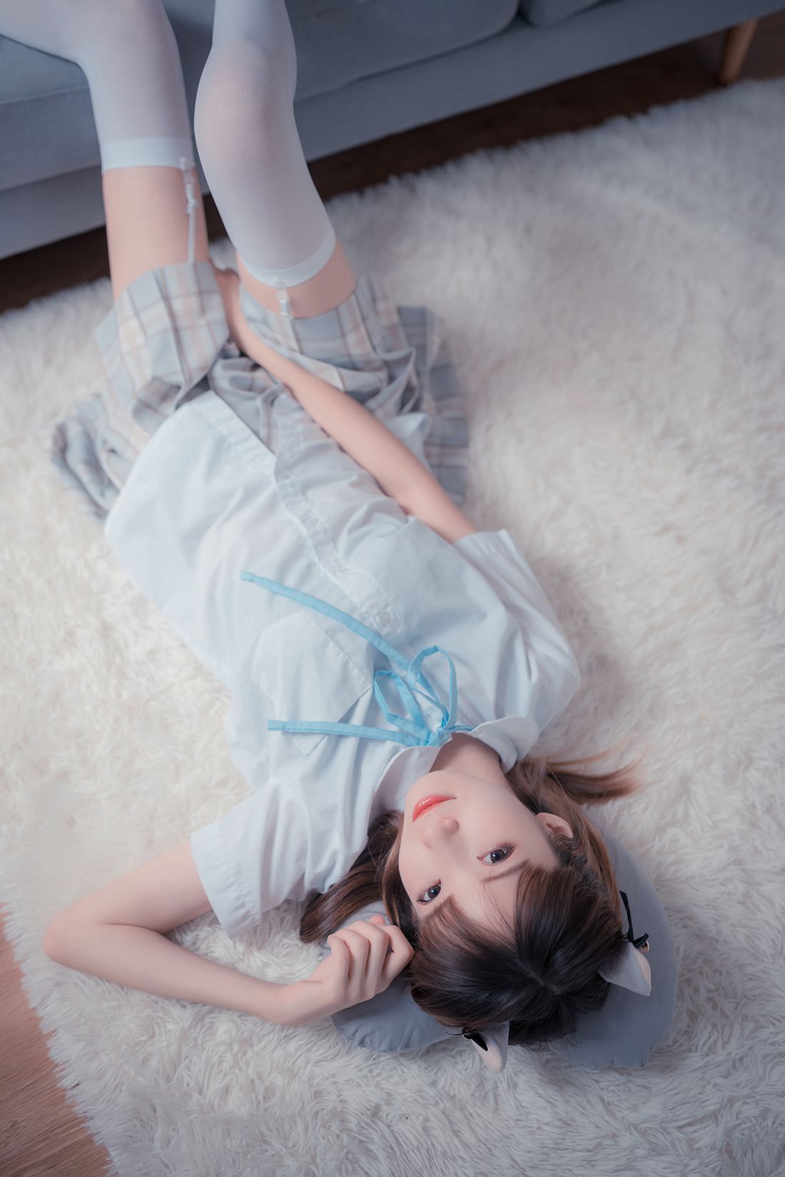 图片[46]-[风之领域] No.065 格子裙吊带白丝 在线浏览 – 速更版-美库