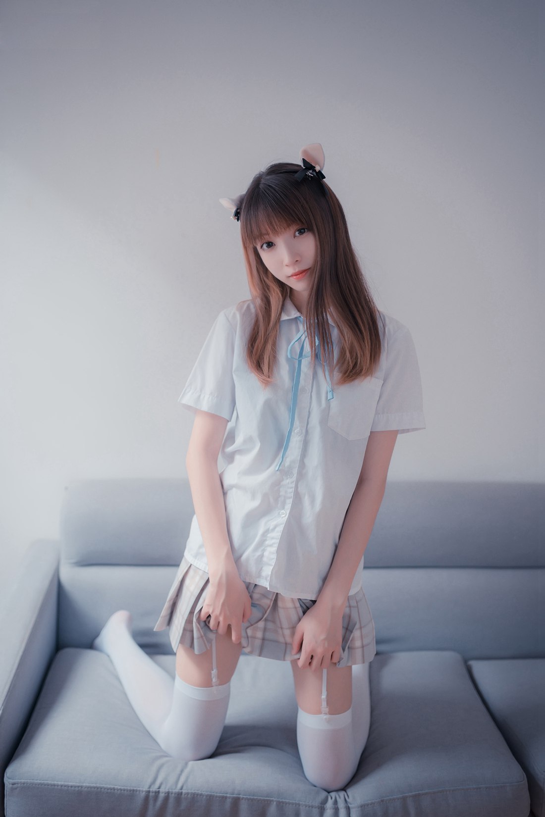 图片[47]-[风之领域] No.065 格子裙吊带白丝 在线浏览 – 速更版-美库