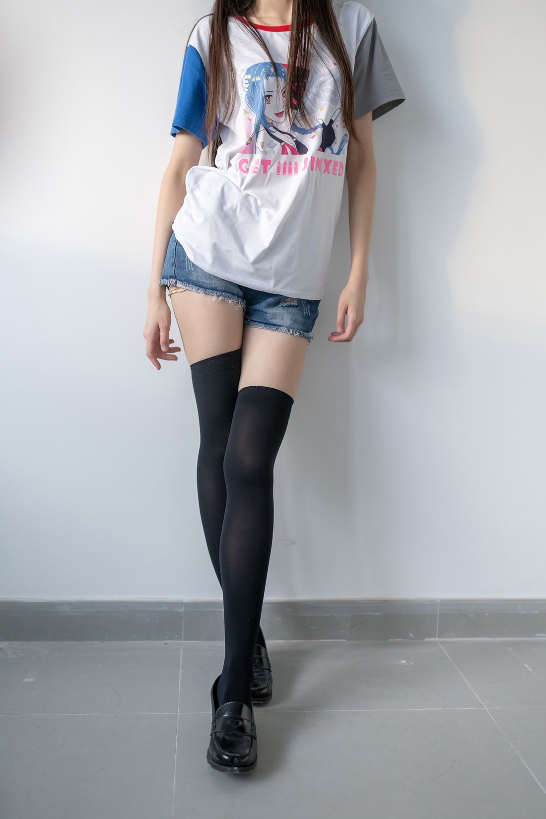 图片[23]-[风之领域] No.121 牛仔短裤与黑丝袜 在线浏览 – 速更版-美库