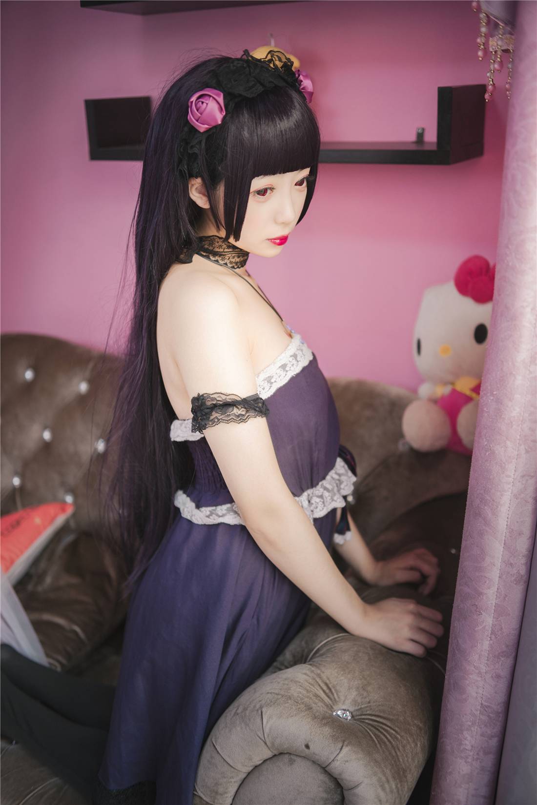 图片[16]-[风之领域] No.203 蕾丝紫衣黑丝少女 在线浏览 – 速更版-美库