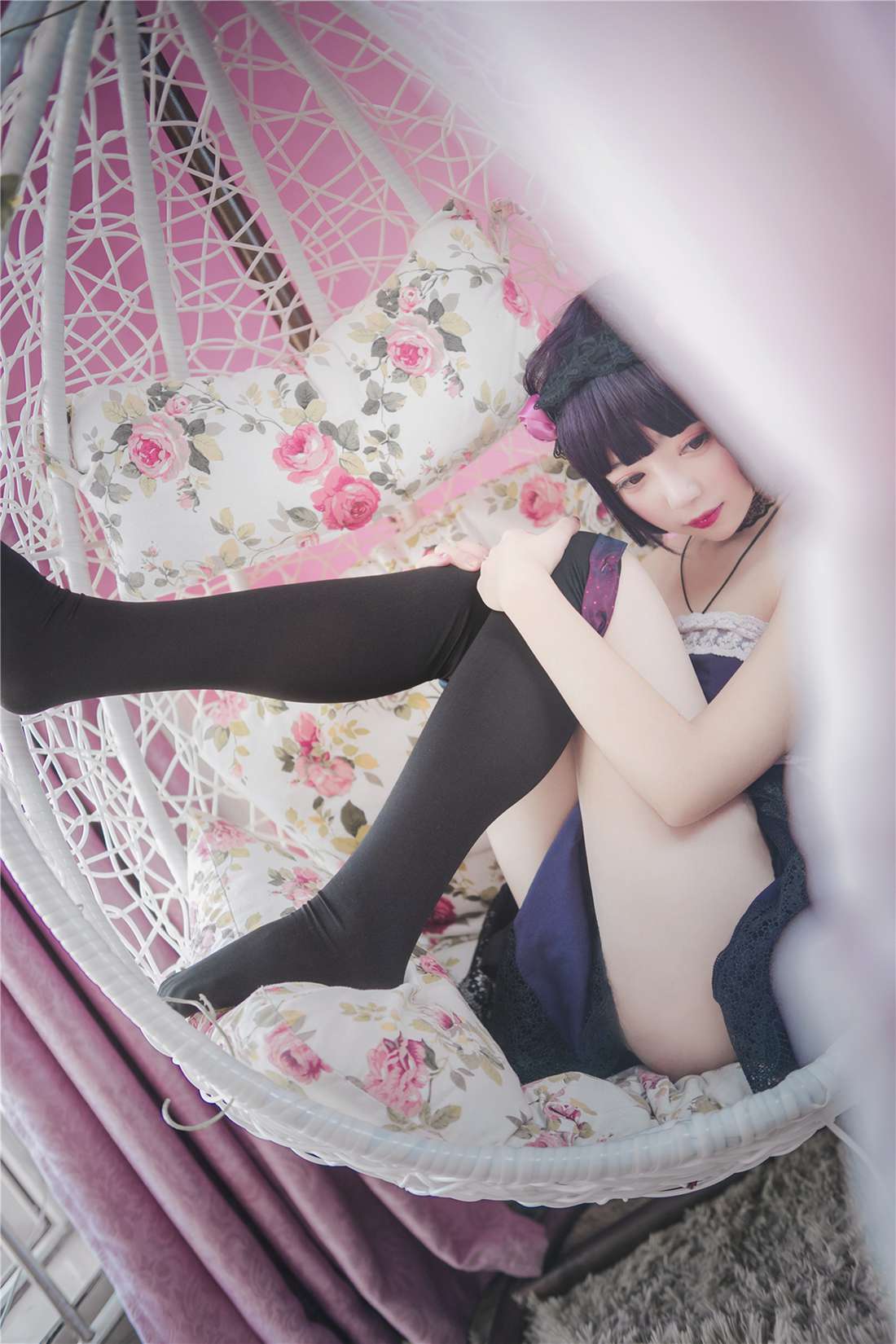 图片[27]-[风之领域] No.203 蕾丝紫衣黑丝少女 在线浏览 – 速更版-美库