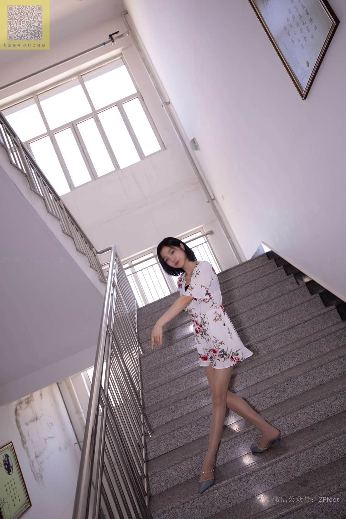 图片[7]-[山茶摄影] No.093 舞蹈小阳阳碎花裙 在线浏览 – 速更版-美库