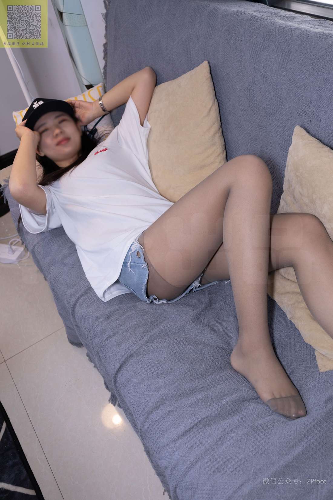 图片[26]-[山茶摄影] No.105 灰丝短裤 在线浏览 – 速更版-美库