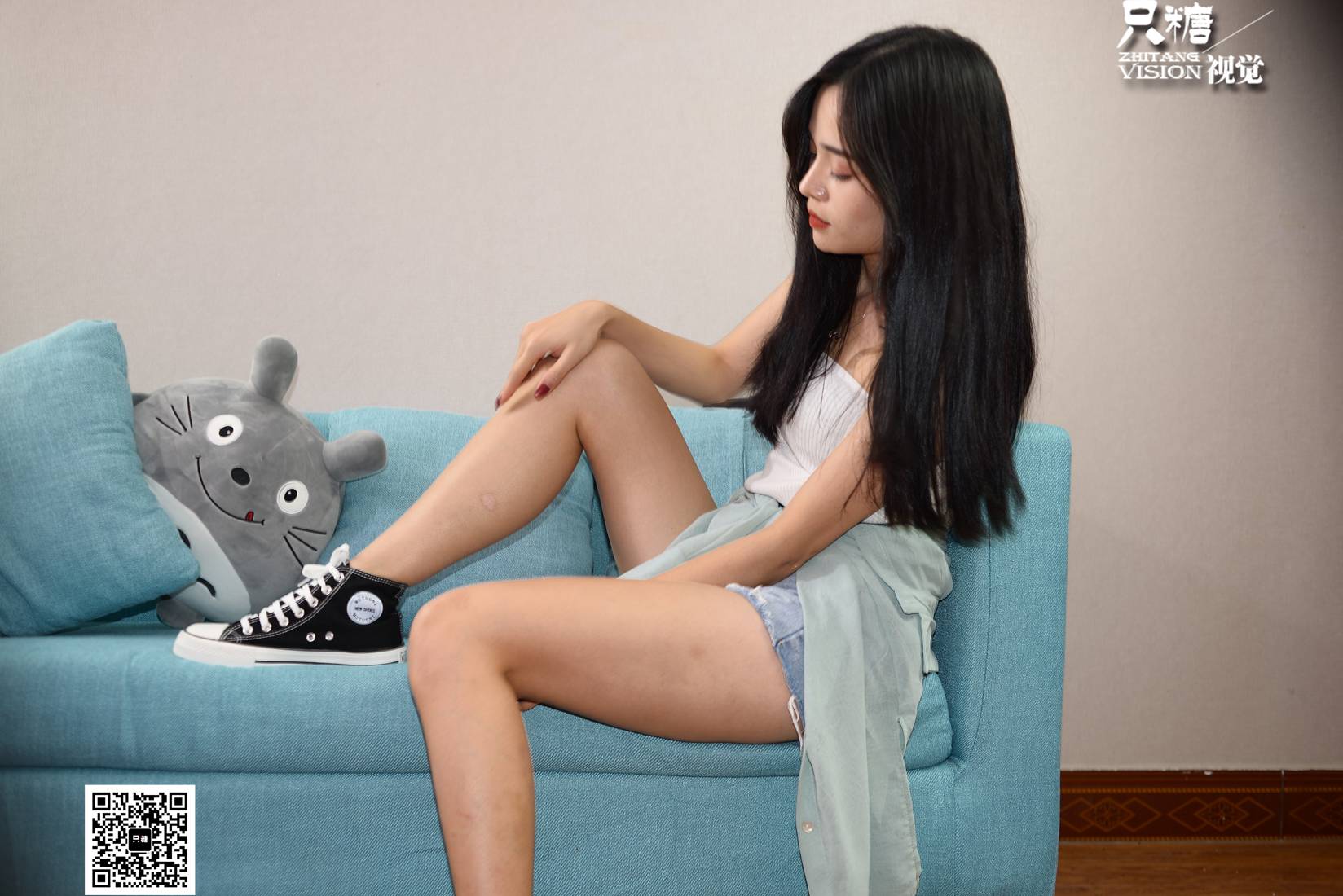 图片[182]-[只糖棉袜] NO.027 文文－高帮帆布鞋与蕾丝船袜 在线浏览 – 速更版-美库