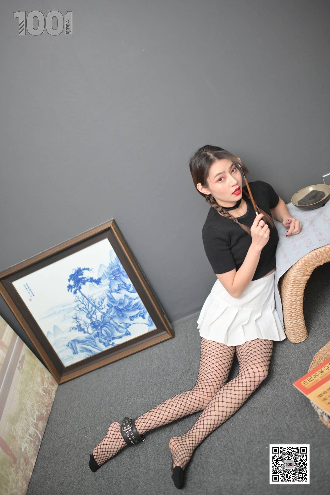 图片[40]-[IESS异思趣向] 一千零一夜 NO.120 真真《被囚禁在家里练字2》在线浏览 – 速更版-美库