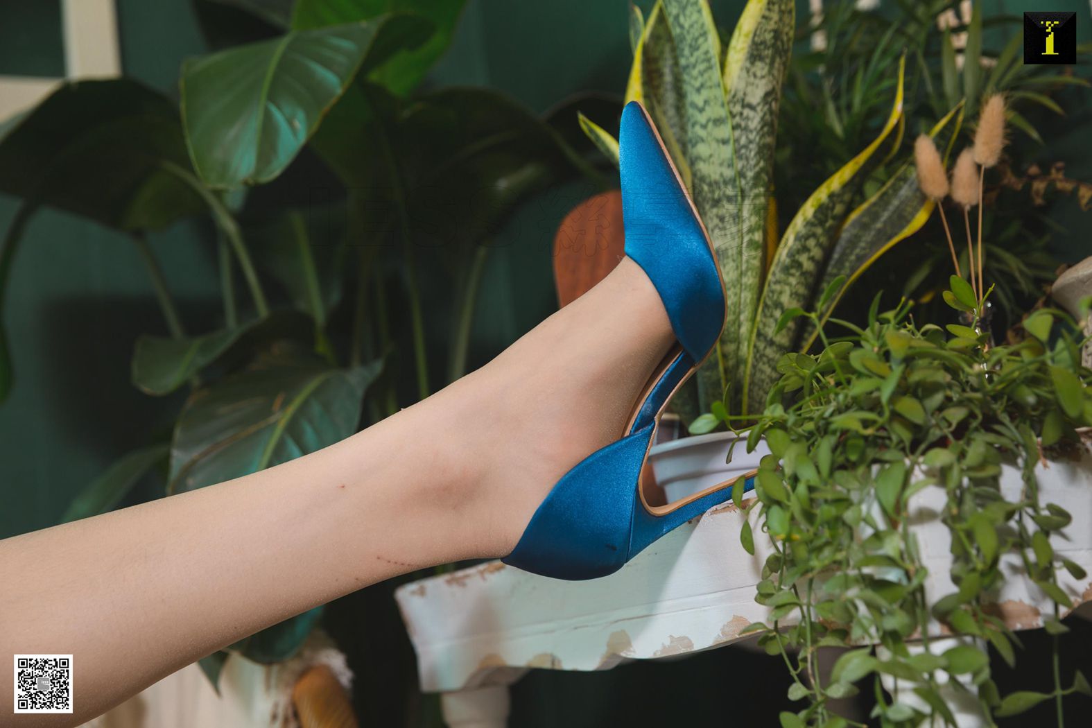 图片[6]-[IESS异思趣向] 2019.06.18 丝享家509：《云芝绸面蓝色高跟》云芝 在线浏览 – 速更版-美库