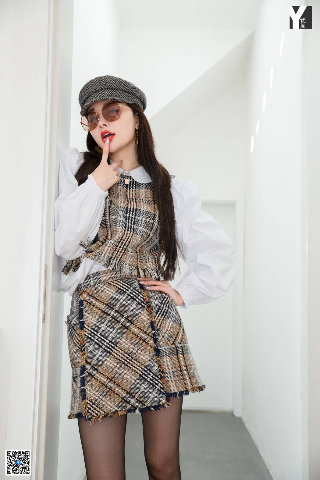 图片[13]-[IESS异思趣向] 2020.04.22 丝享家 725：喵姐《玩味格子套装》在线浏览 – 速更版-美库