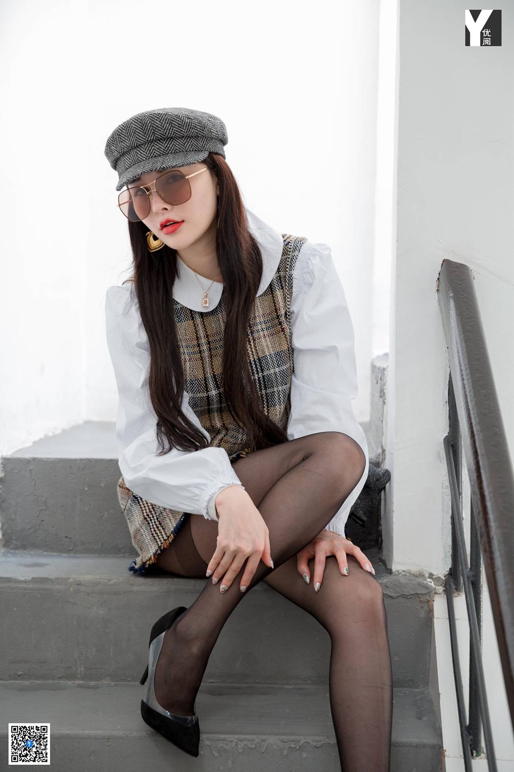 图片[11]-[IESS异思趣向] 2020.04.22 丝享家 725：喵姐《玩味格子套装》在线浏览 – 速更版-美库