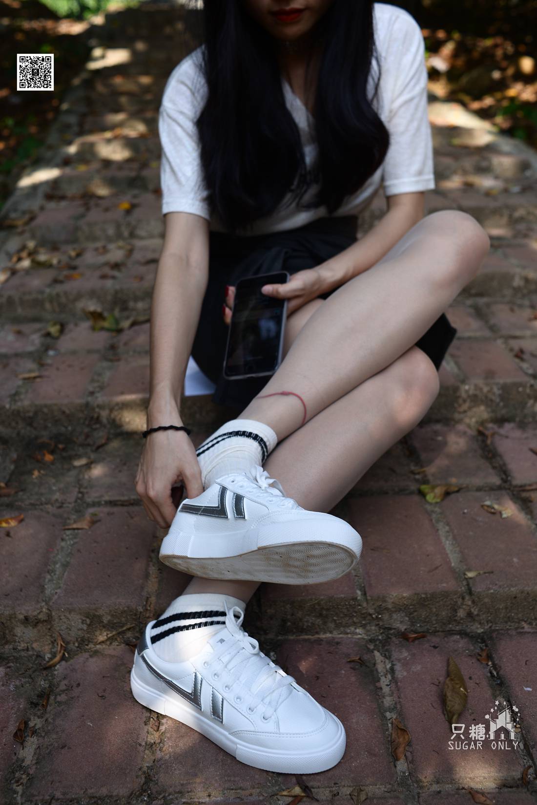 图片[41]-[只糖棉袜] NO.043 文文 包臀裙肉丝棉袜小白鞋 在线浏览 – 速更版-美库