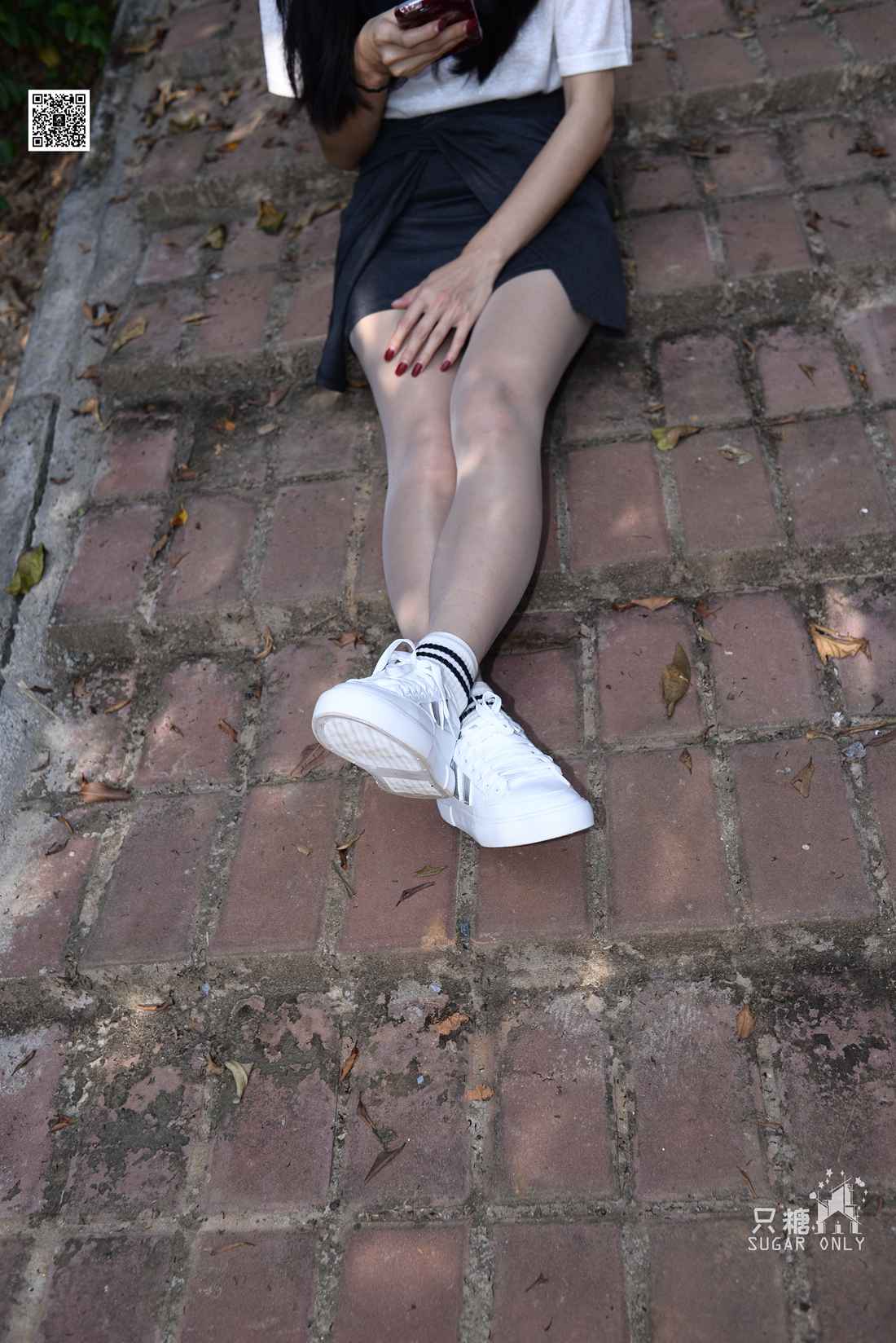 图片[223]-[只糖棉袜] NO.043 文文 包臀裙肉丝棉袜小白鞋 在线浏览 – 速更版-美库