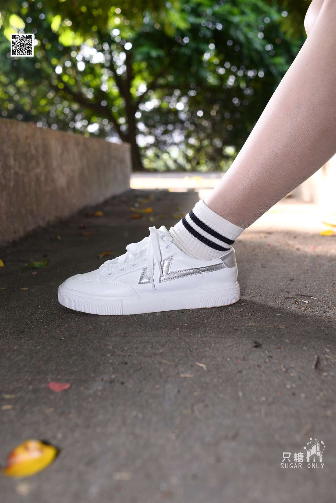 图片[16]-[只糖棉袜] NO.043 文文 包臀裙肉丝棉袜小白鞋 在线浏览 – 速更版-美库